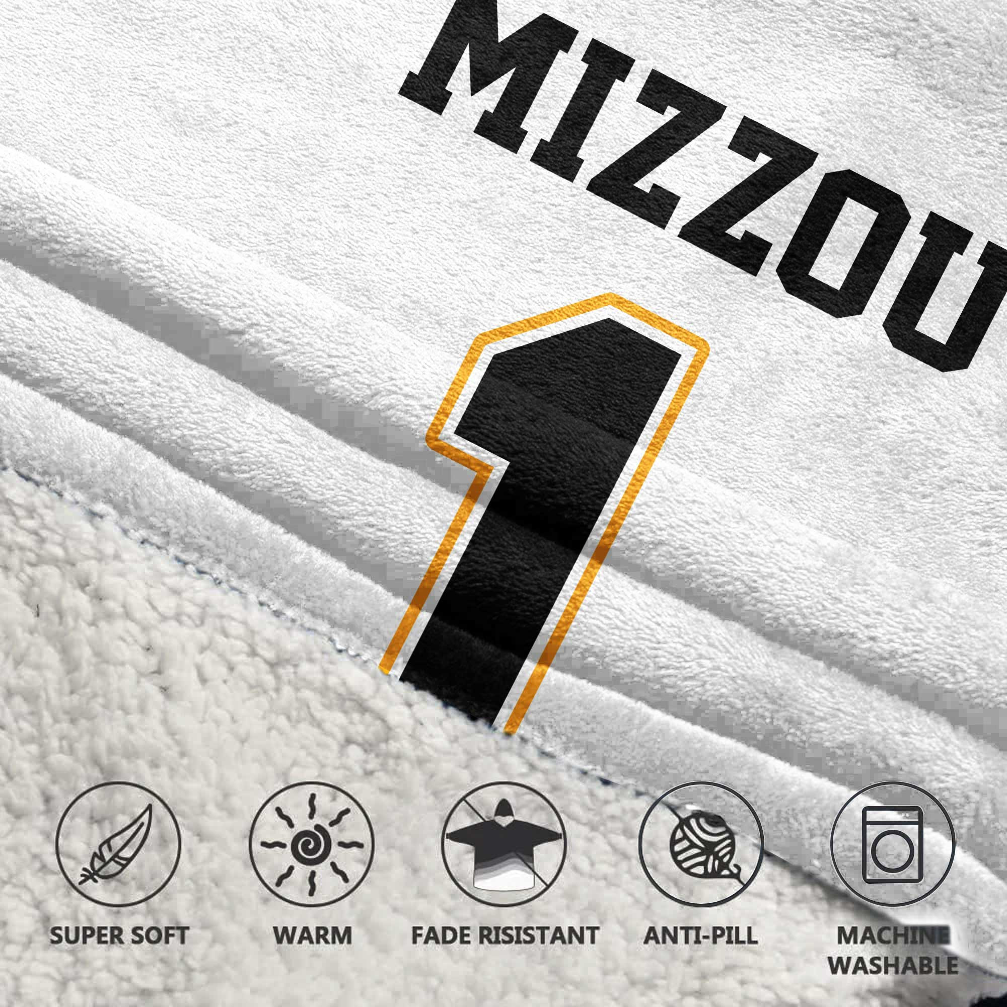 Kid 1 Missouri Football Unisex Blanket Hoodie