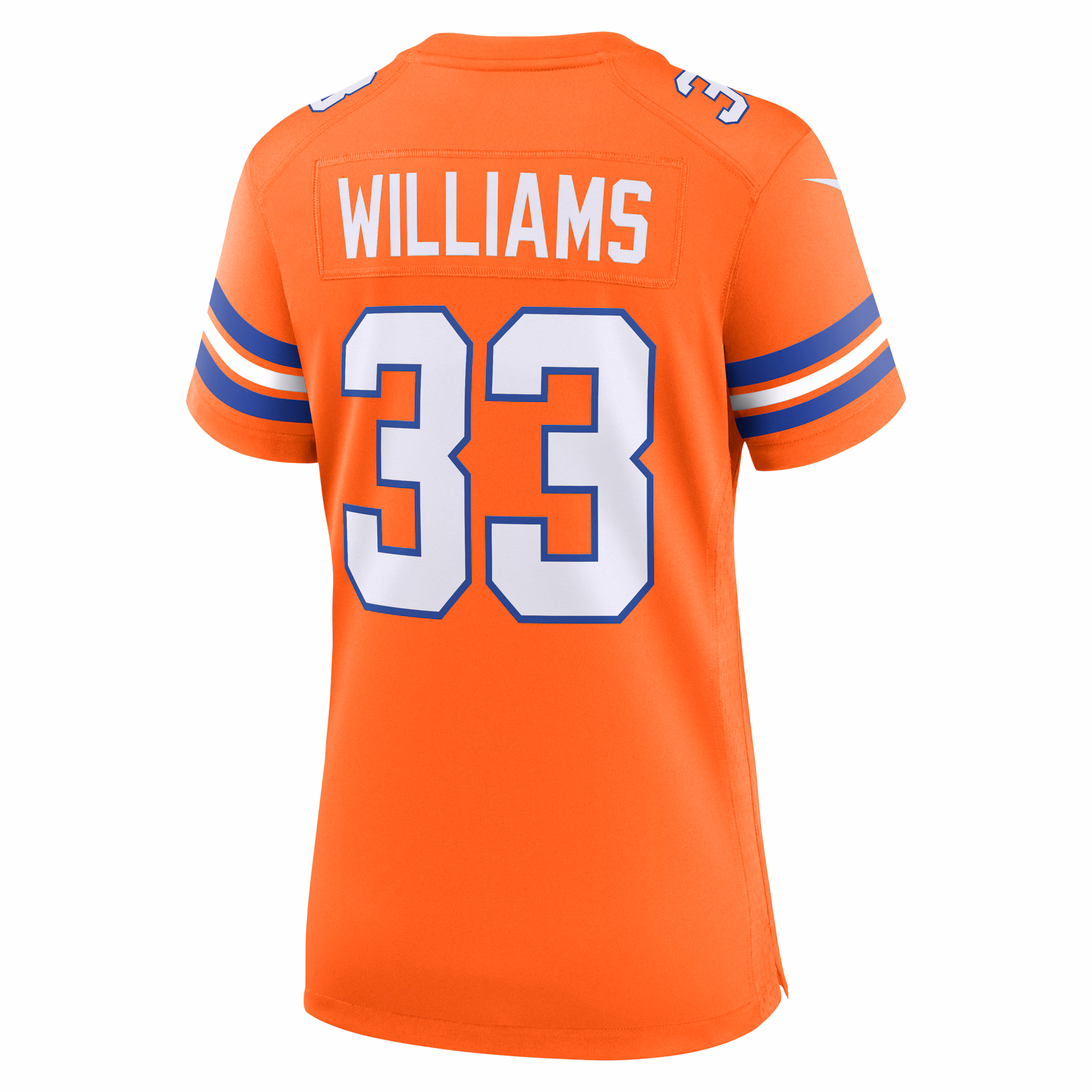 Javonte Williams Denver Broncos Women's Mile High Collection 1977 Throwback Player Game Jersey - Orange