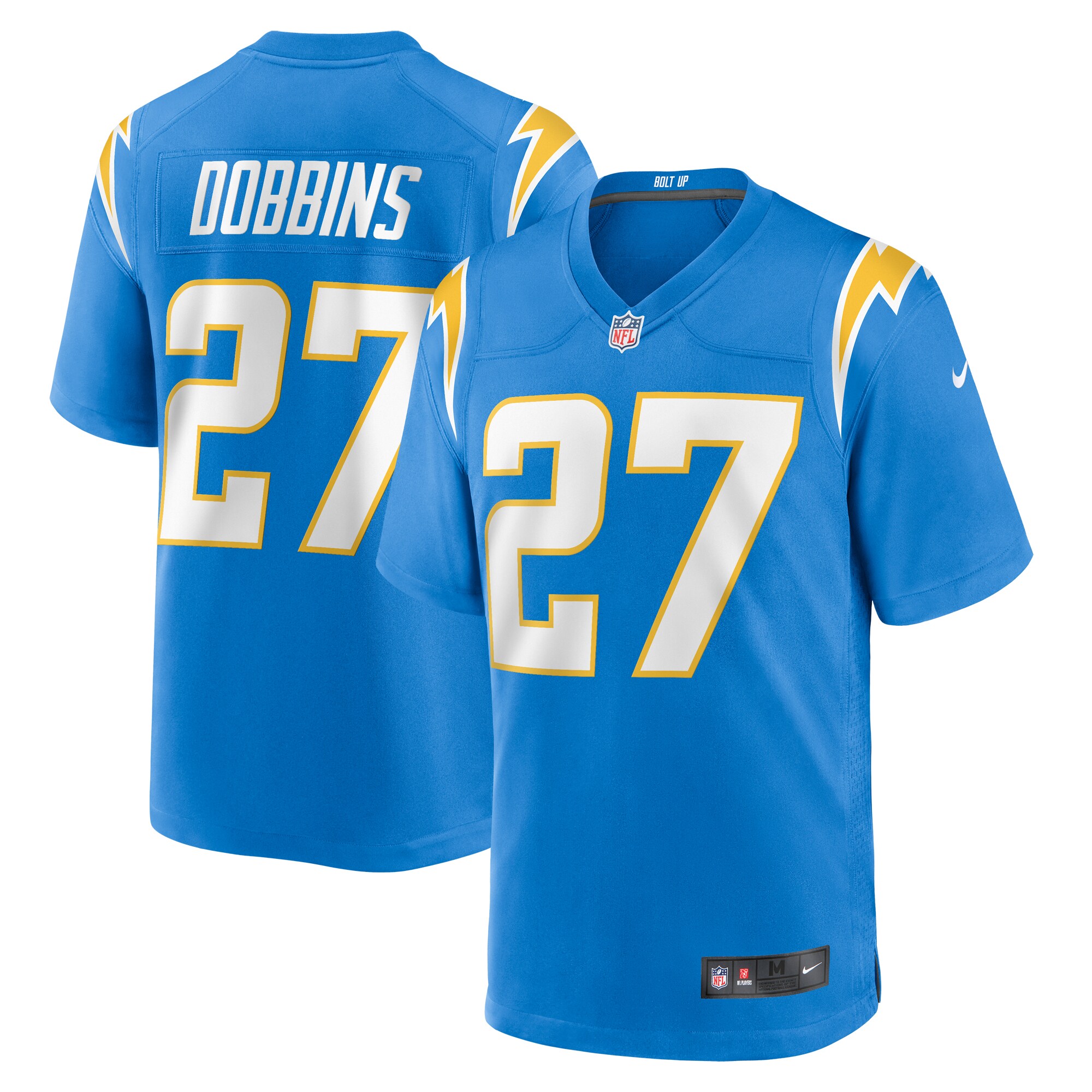 J.K. Dobbins Los Angeles Chargers Team Game Jersey -  Powder Blue