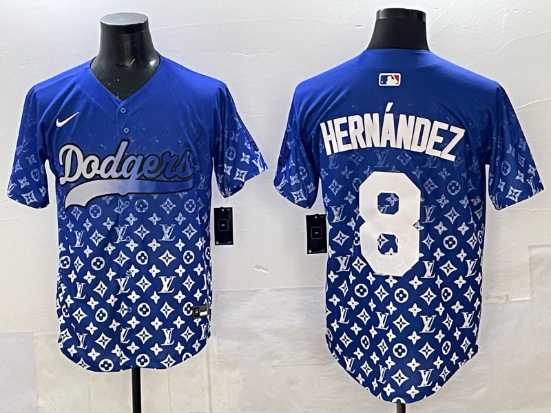 Men's Los #8 Enrique Hernandez Angeles Dodgers 2025 Custom Cool Jersey