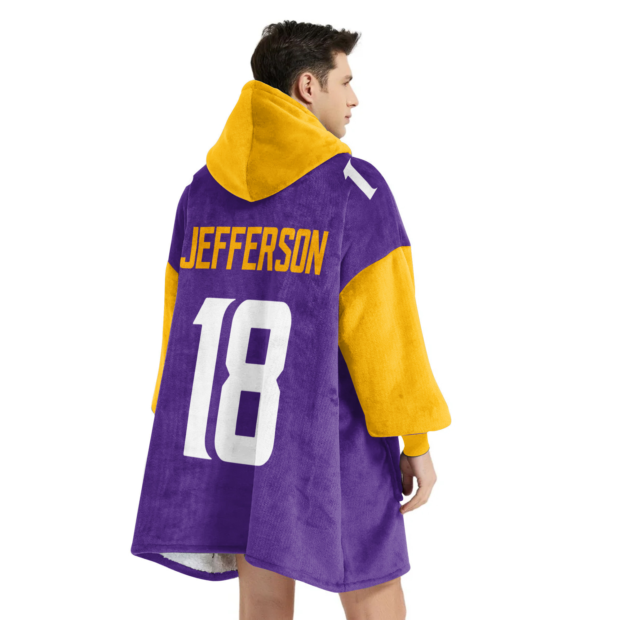 Adult JJ 18 Minnesota Football Unisex Blanket Hoodie