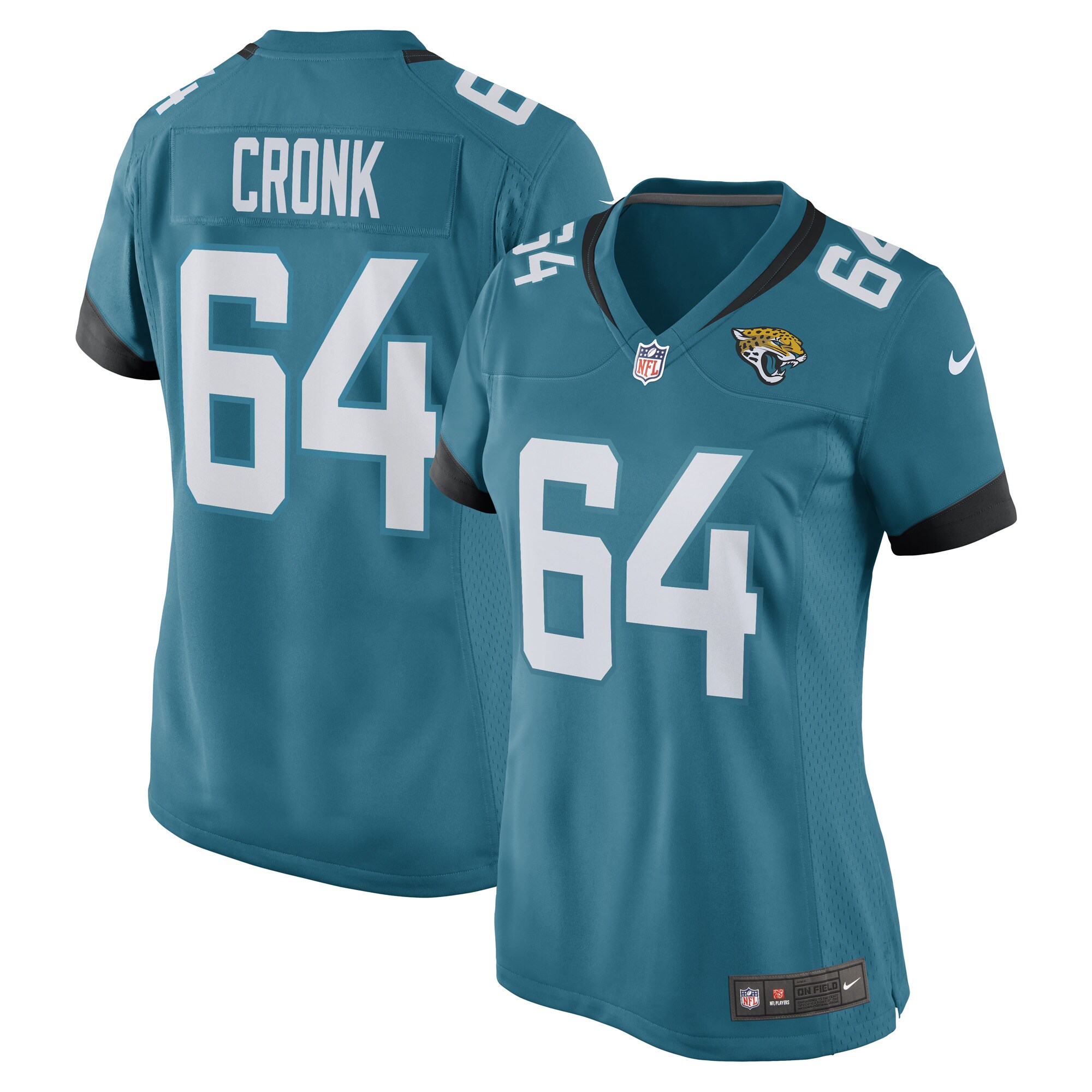 Coy Cronk Jacksonville Jaguars Women's Game Player Jersey - Teal