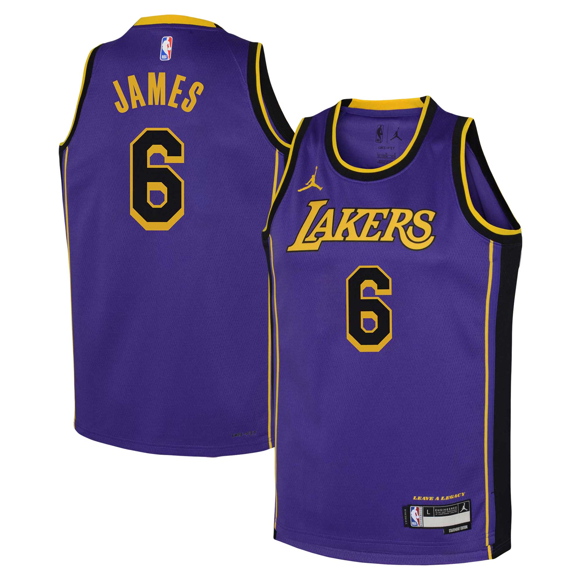 LeBron James Los Angeles Lakers  Youth Swingman Jersey - Statement - Purple
