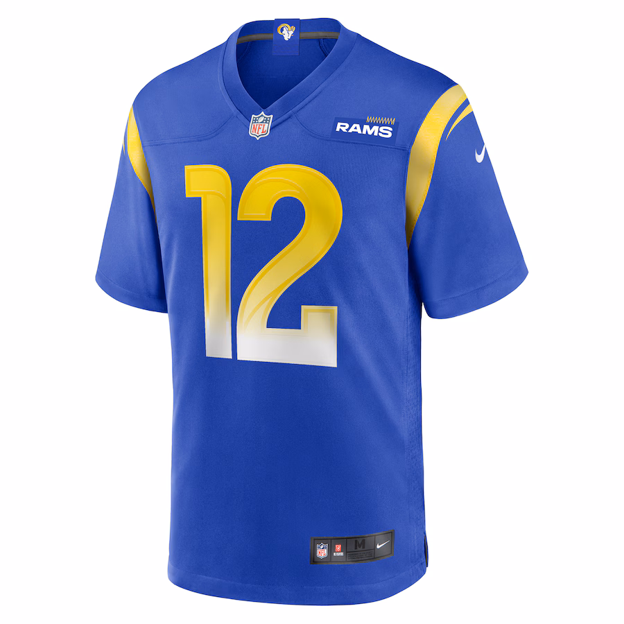 Men's Puka Nacua #12 Royal Los Angeles Rams Game Player Jersey