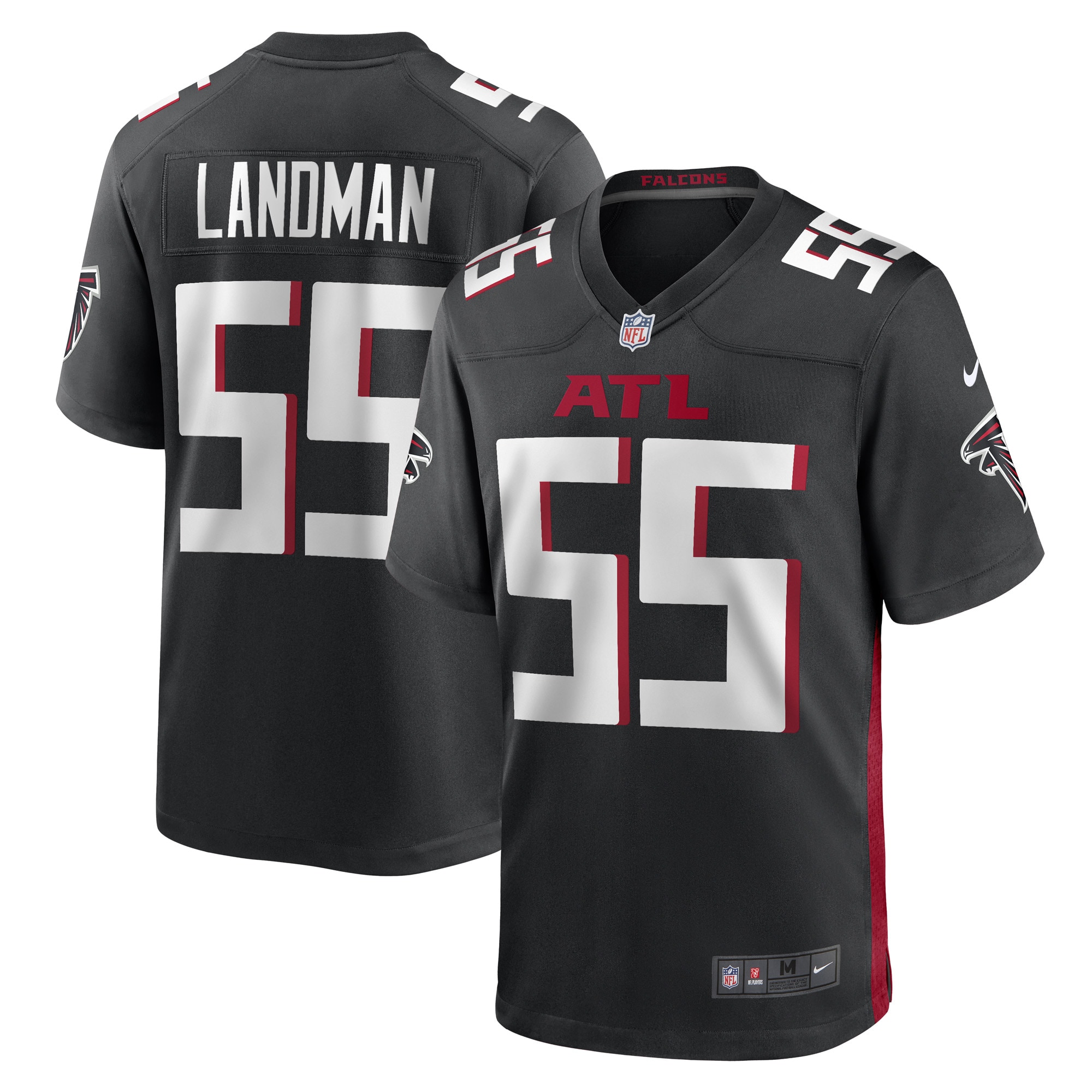 Nate Landman Atlanta Falcons  Game Player Jersey - Black
