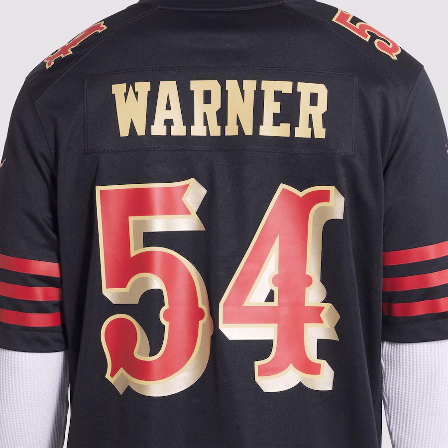 Fred Warner #54 San Francisco 49ers 2025 Rivalries Collection Game Jersey - Black