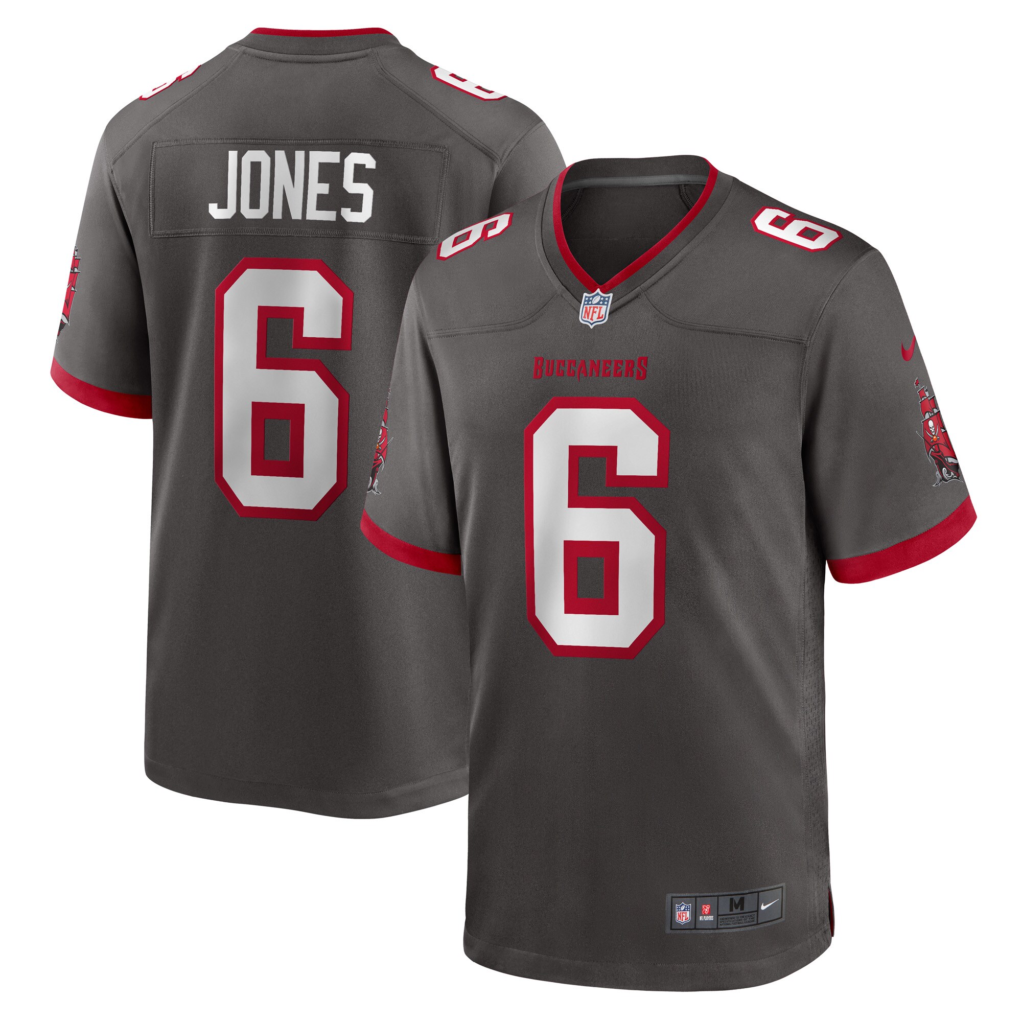 Julio Jones Tampa Bay Buccaneers  Player Game Jersey - Pewter