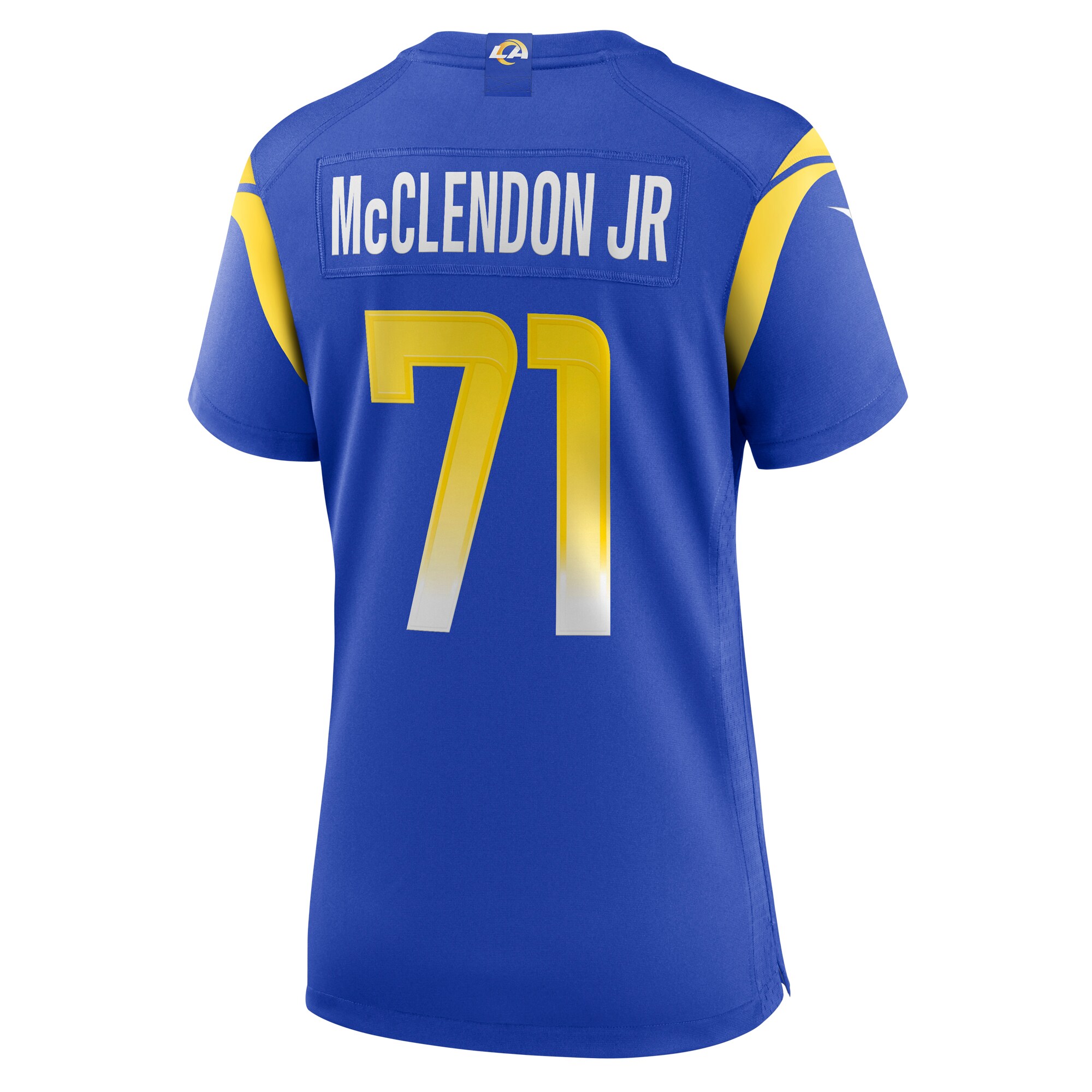 Warren McClendon Jr. Los Angeles Rams  Women's Team Game Jersey - Royal