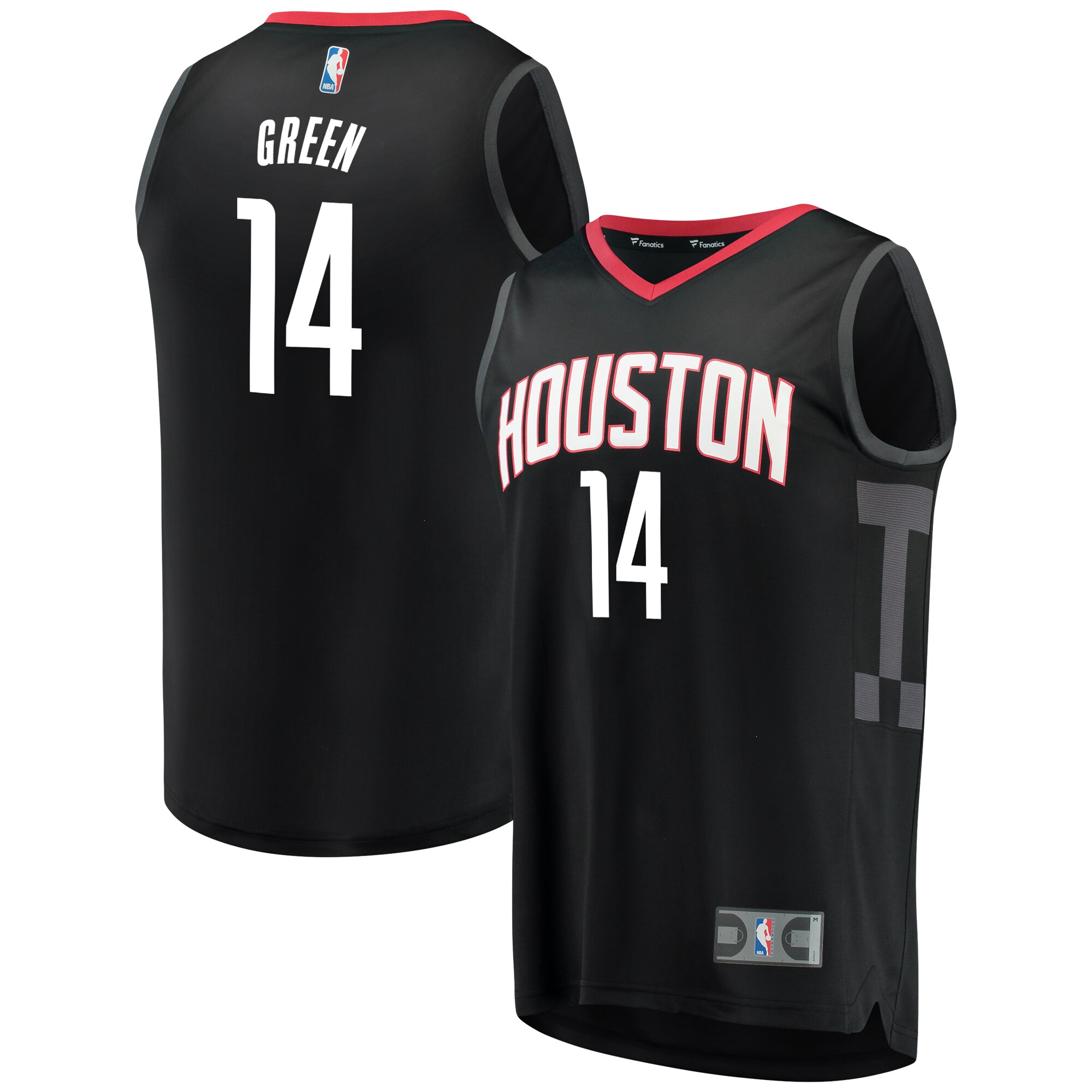 Gerald Green Houston Rockets  Fast Break Replica Player Jersey Black - Statement Edition