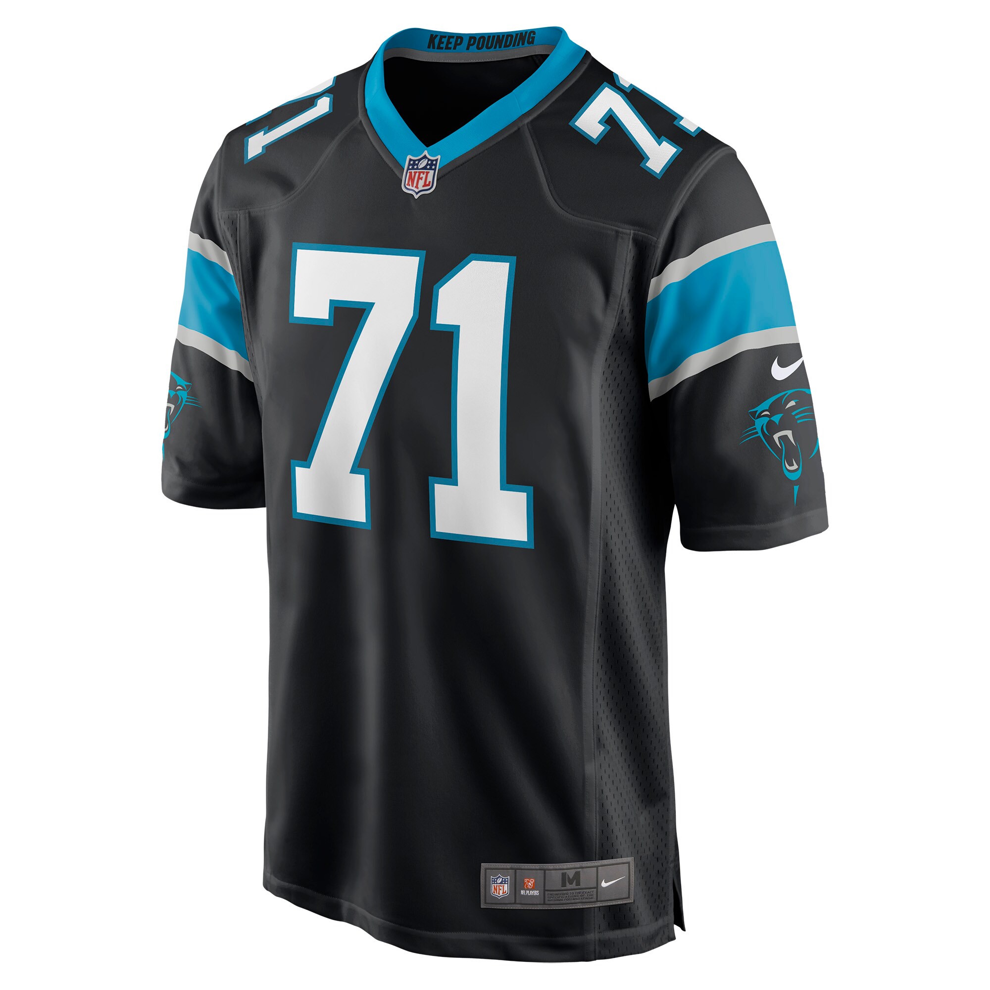 Phil Hoskins Carolina Panthers  Game Jersey - Black