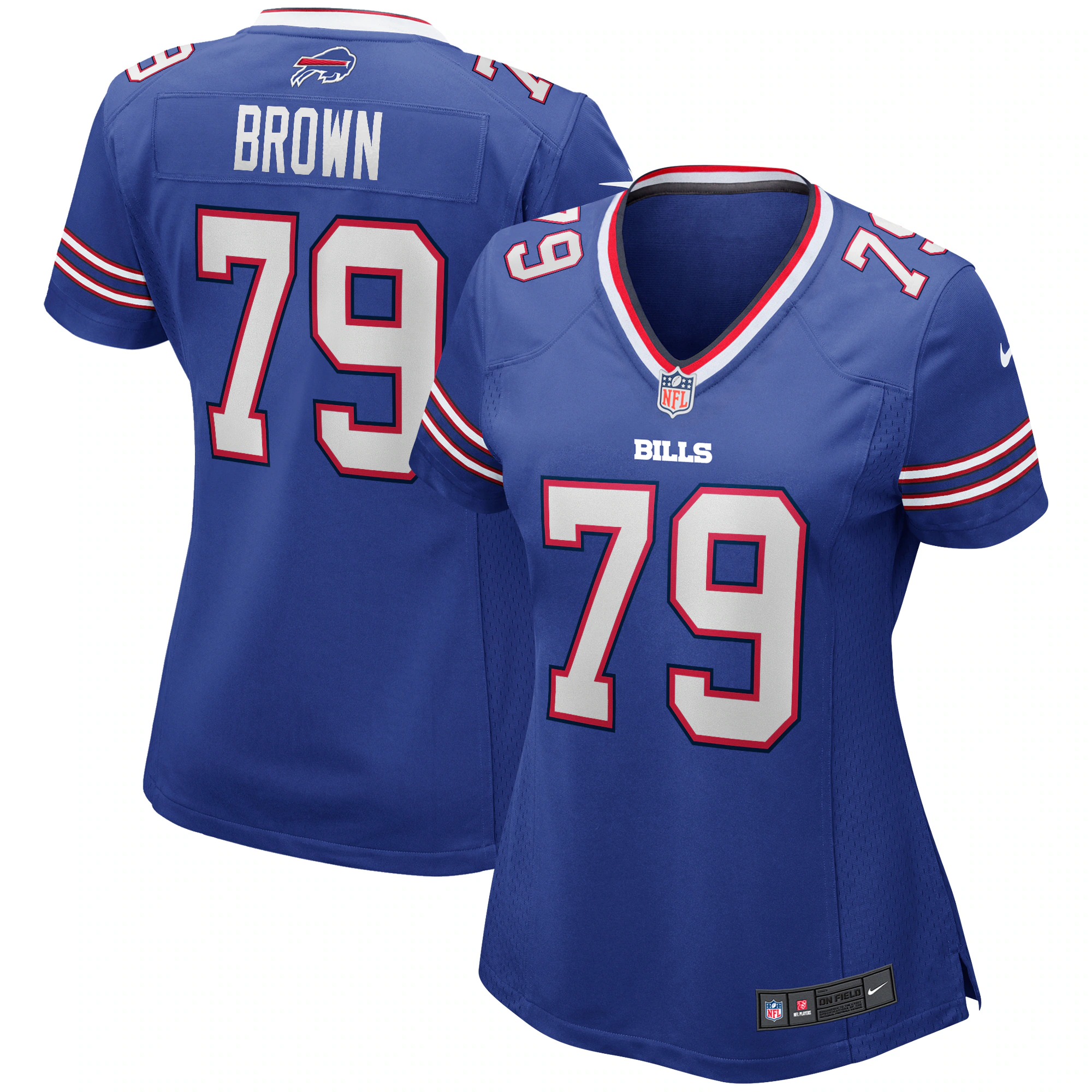 Ruben Brown Buffalo Bills Women's Game Retired Player Jersey - Royal