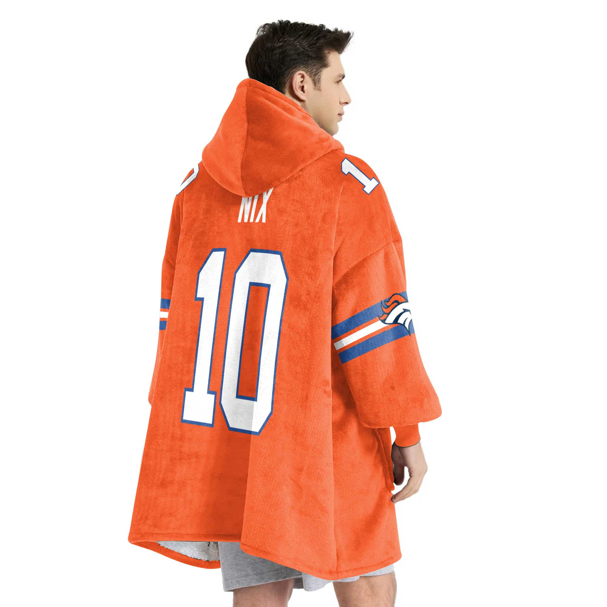 She Loves The D Denver Football Unisex Blanket Hoodie