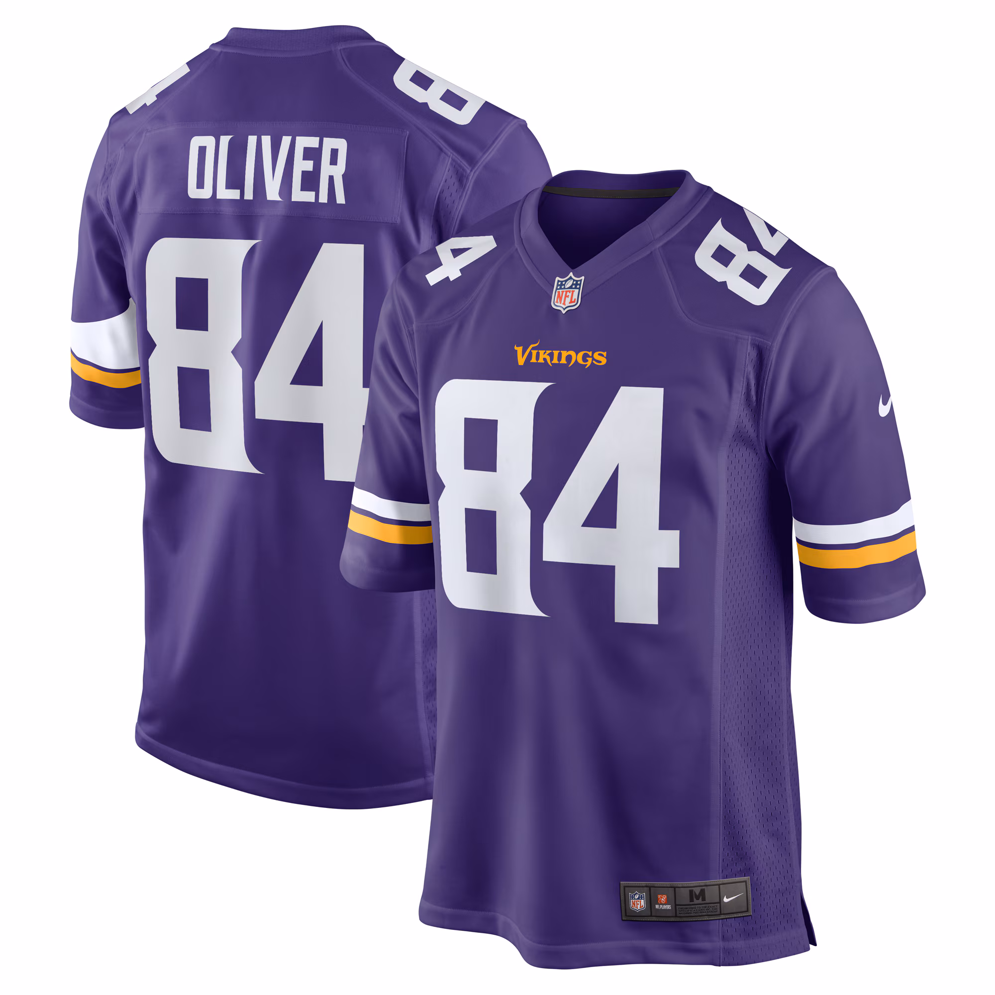 Josh Oliver Minnesota Vikings Game Player Jersey - Purple