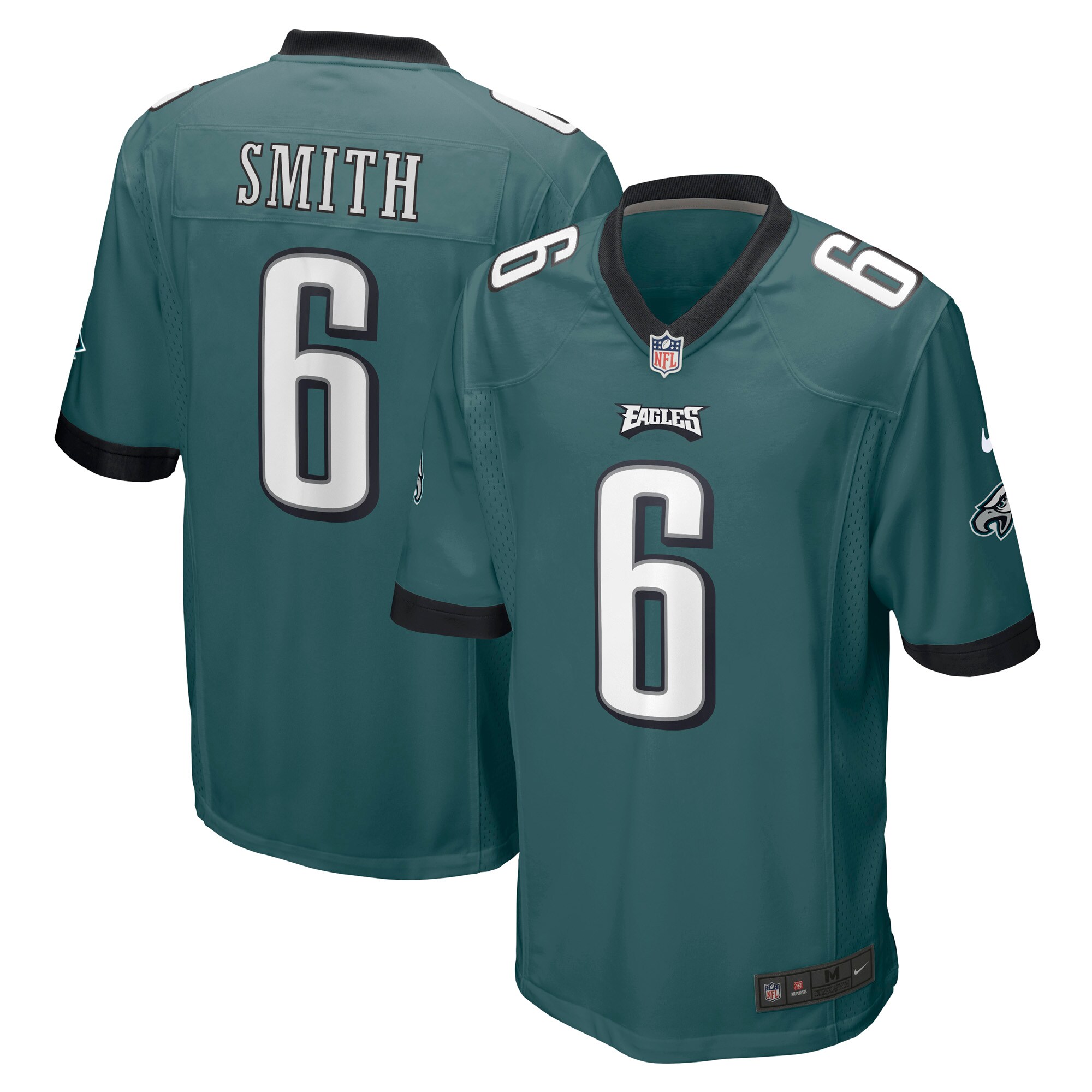 DeVonta Smith #6 Philadelphia Eagles Game Jersey - Midnight Green