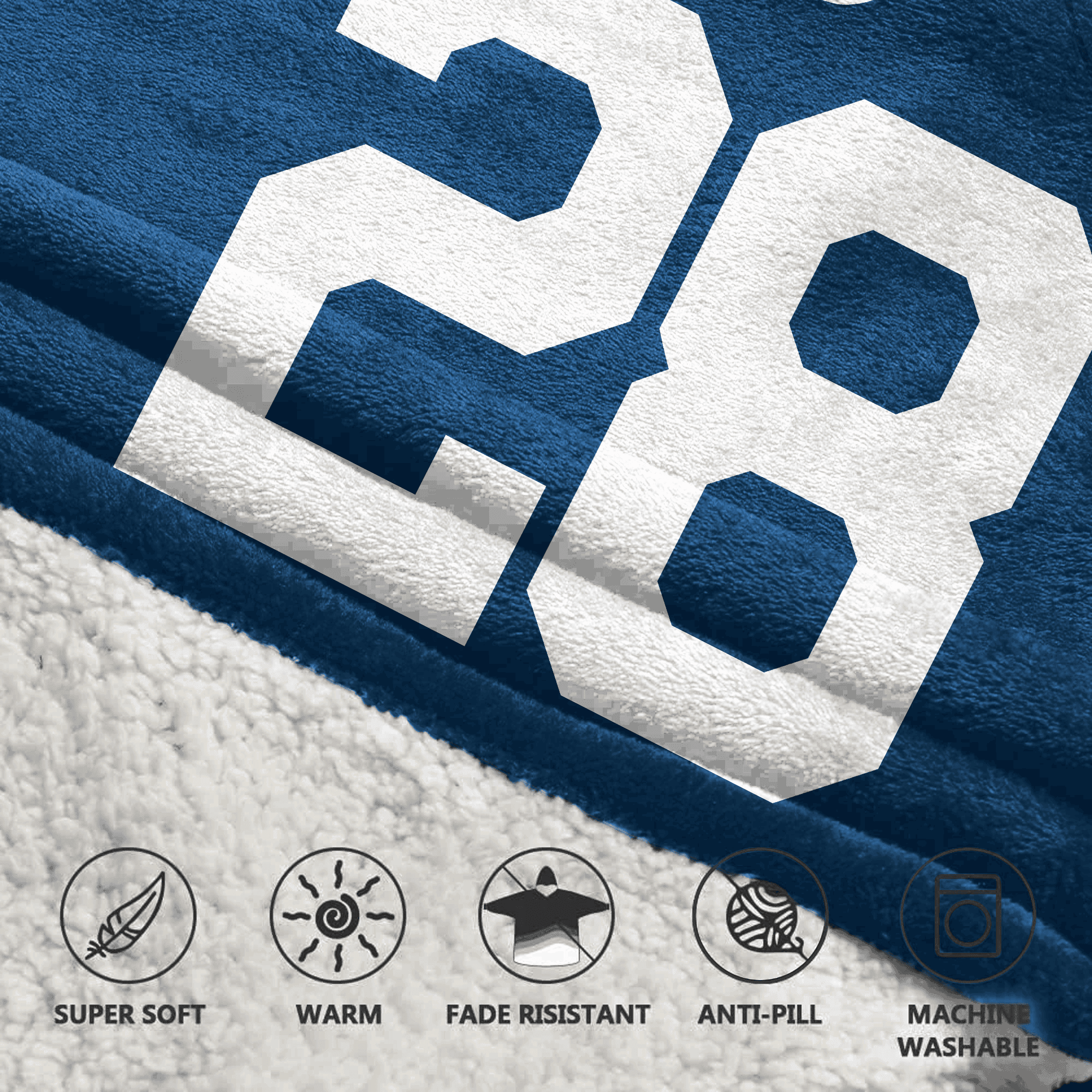 Kid 28 Indianapolis Football Unisex Blanket Hoodie