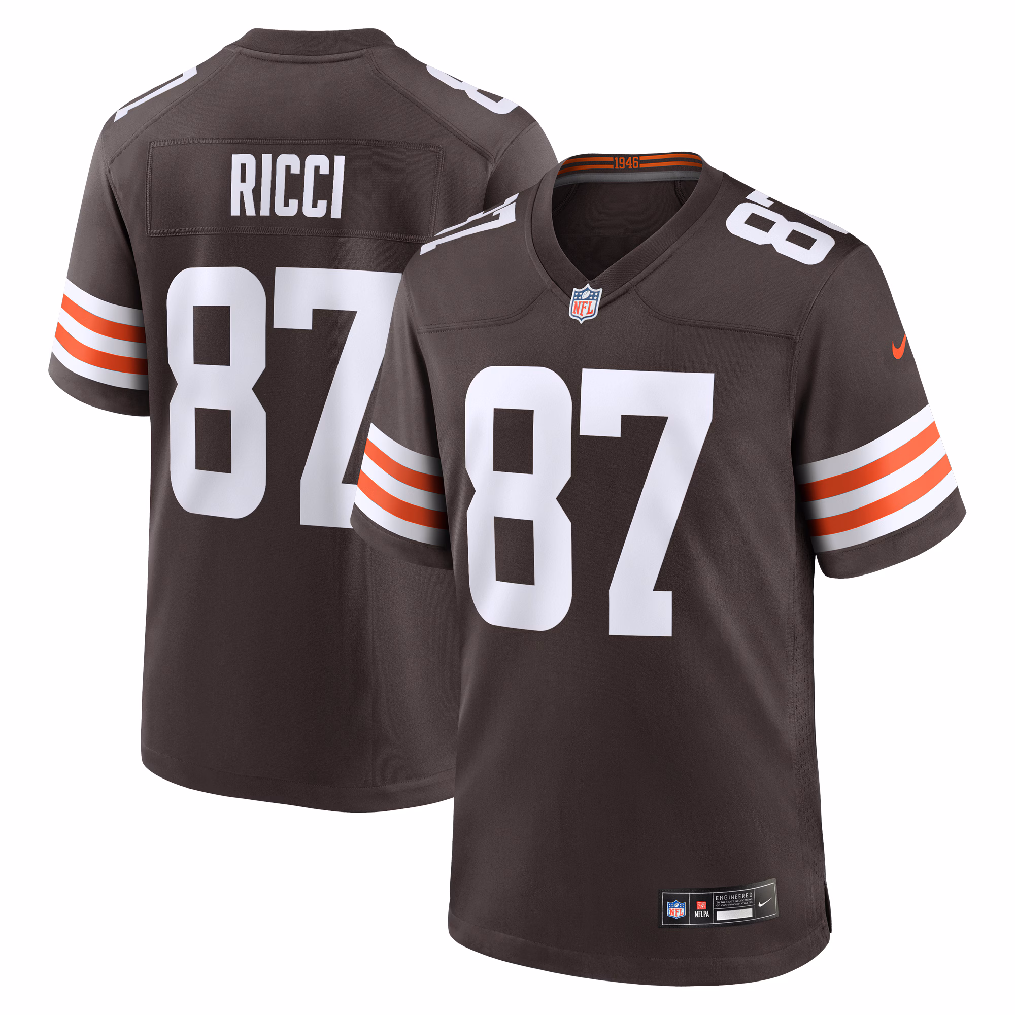 Giovanni Ricci Cleveland Browns  Game Jersey -  Brown