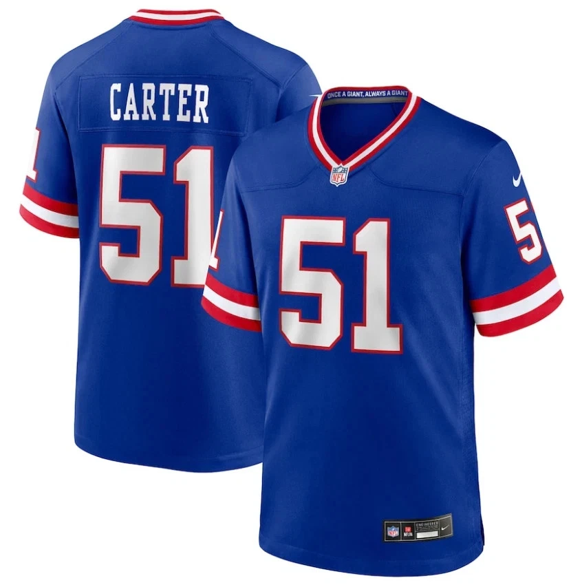 Men's New York Giants #51 Abdul Carter Royal Alternate 2025 NFL Draft Game Jersey