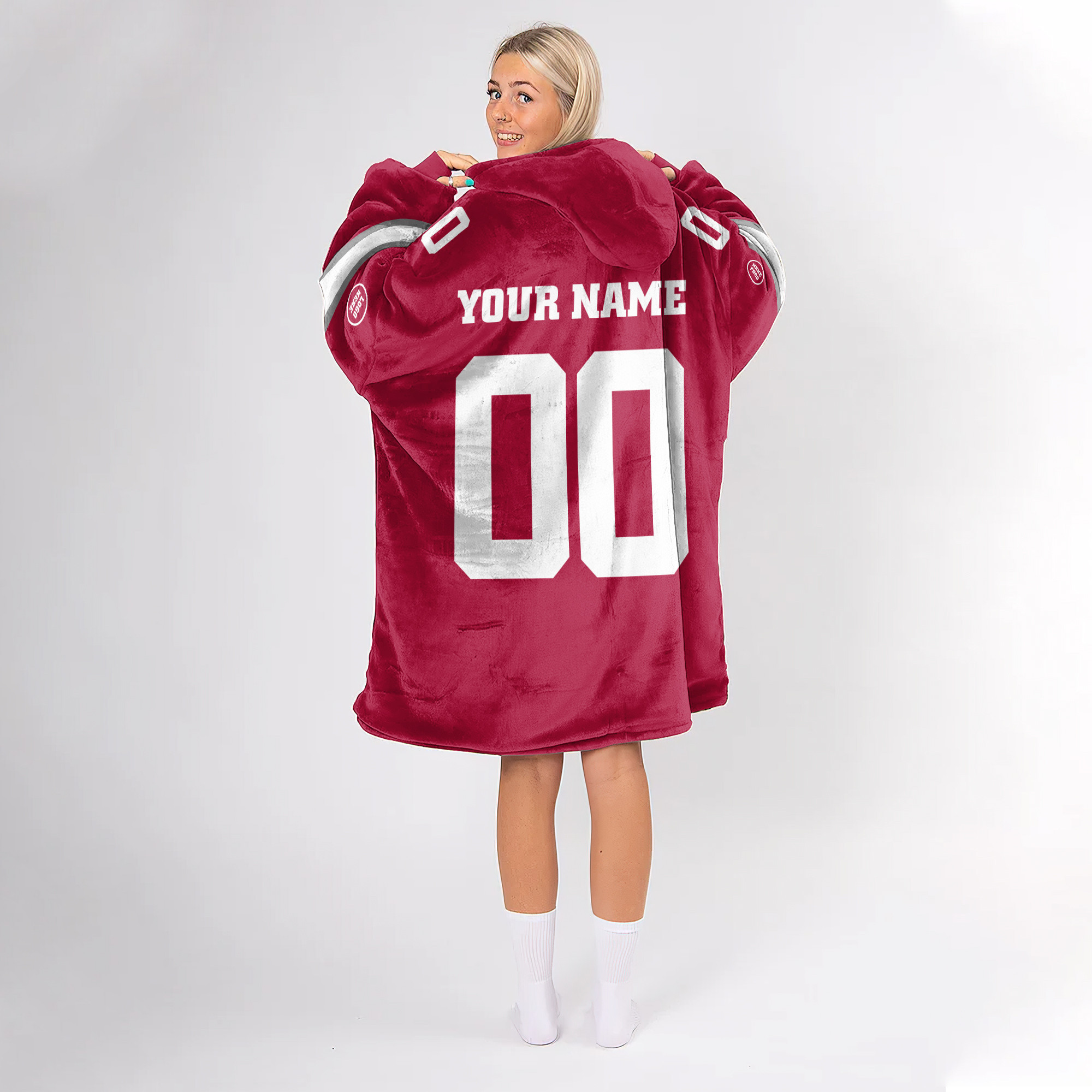 Adult Custom Blanket Hoodie Alabama Inspired Color