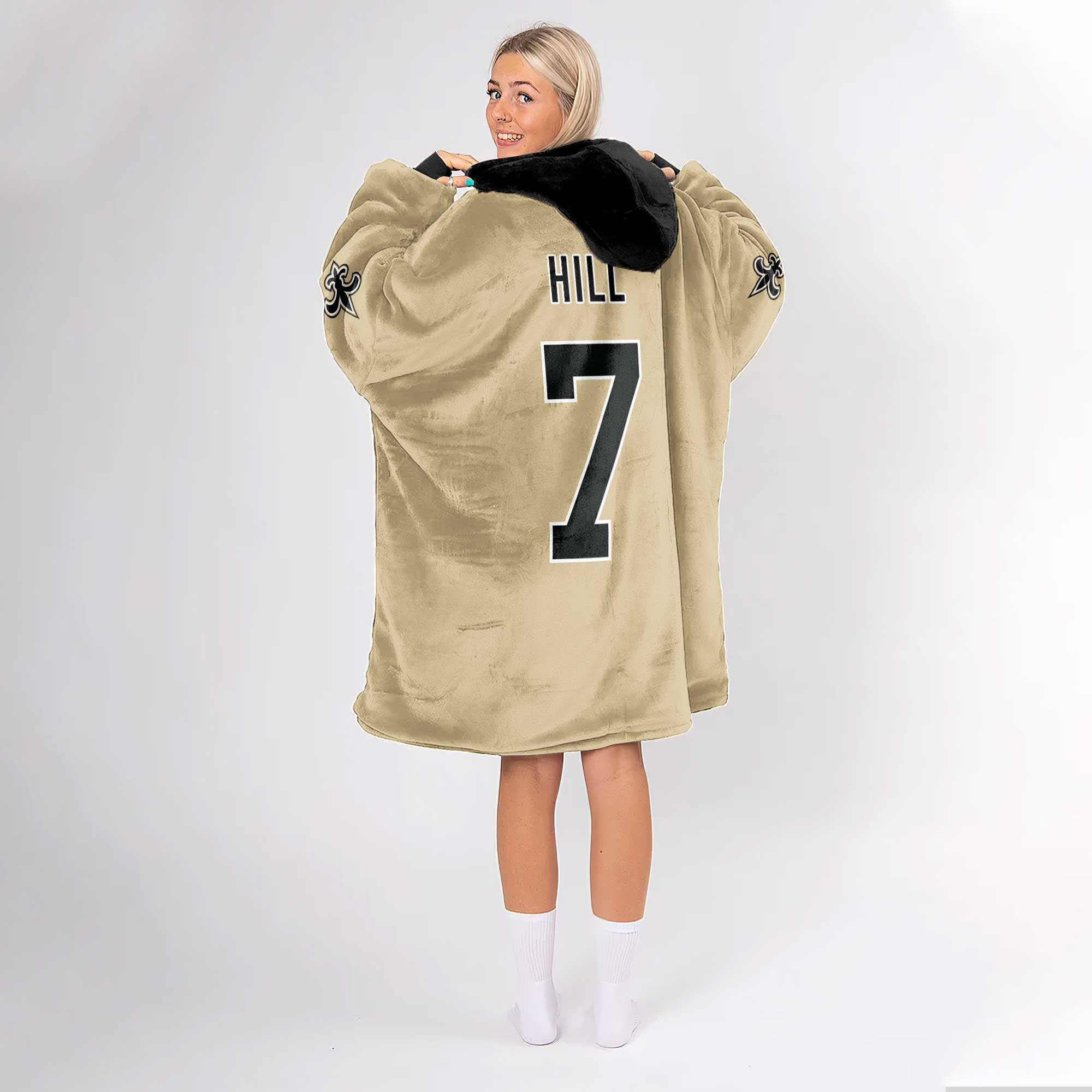 Adult T.H 7 New Orleans Football Unisex Blanket Hoodie