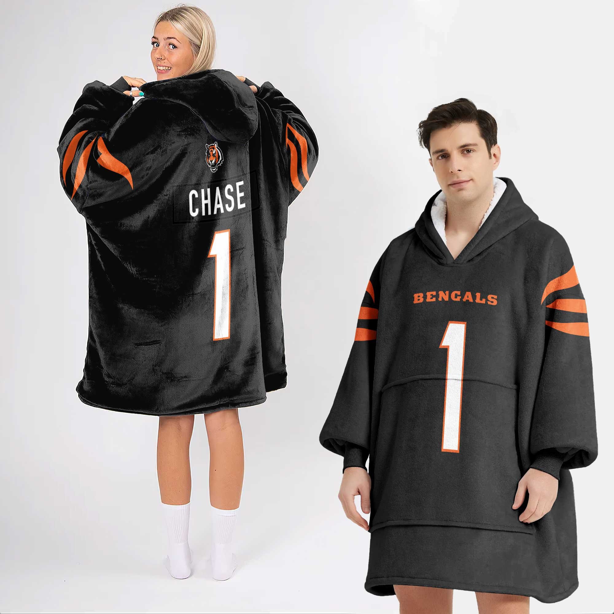 Adult J.C 1 Cincinnati Football Unisex Blanket Hoodie