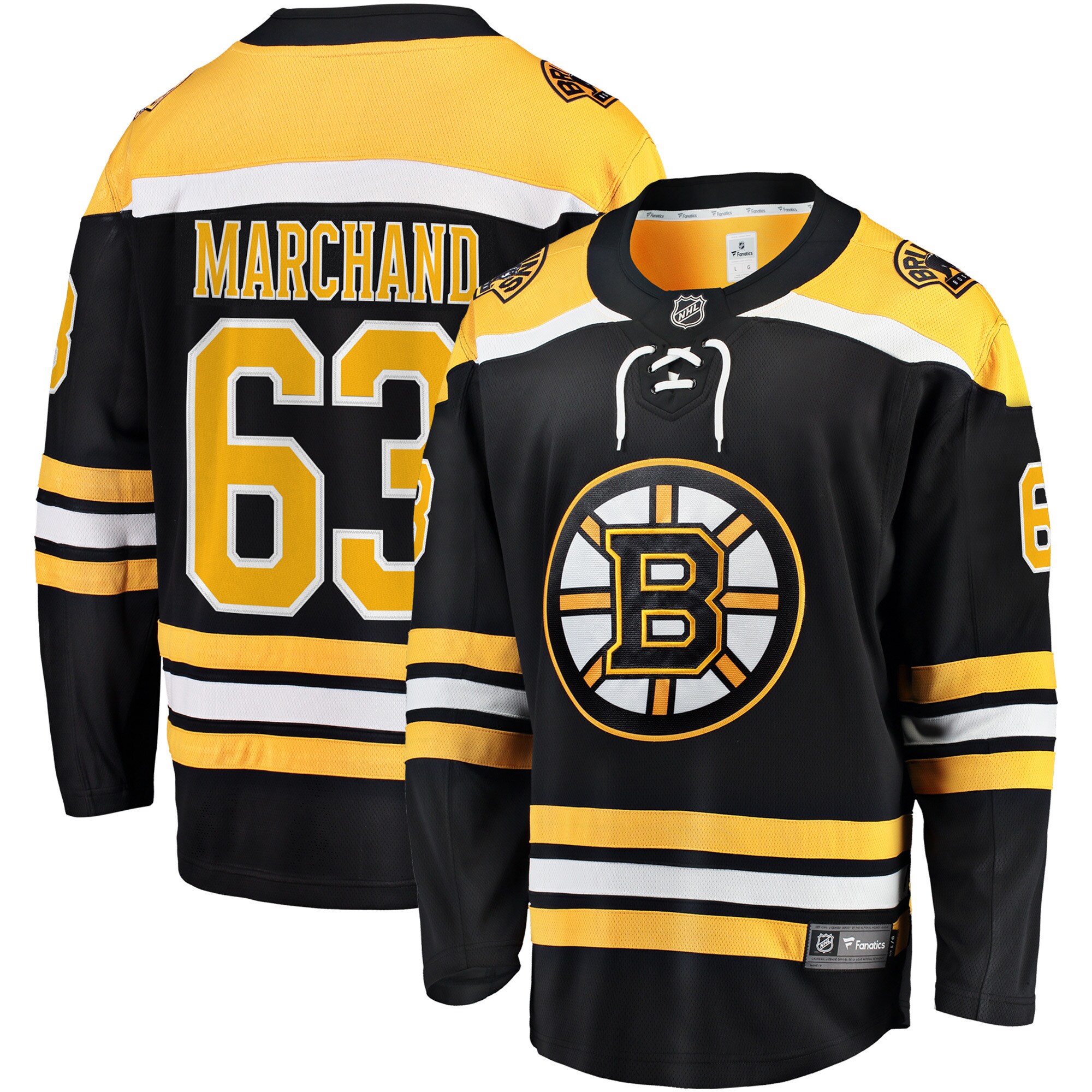 Brad Marchand Boston Bruins Youth Home Breakaway Player Jersey - Black