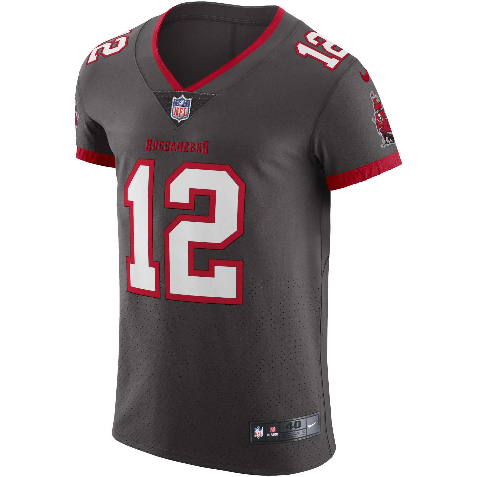 Tom Brady Tampa Bay Buccaneers Alternate Vapor Elite Jersey - Pewter
