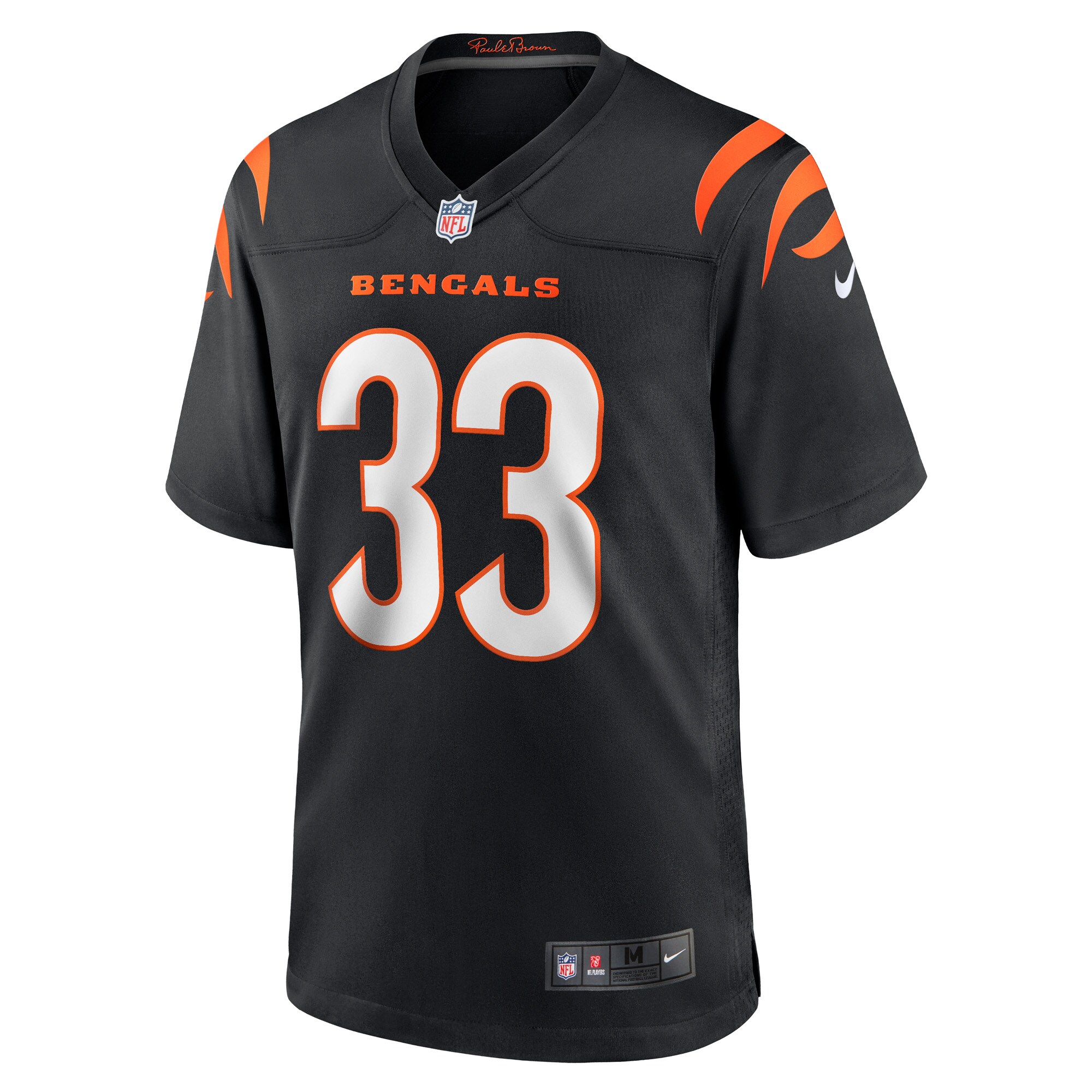 Tre Flowers Cincinnati Bengals  Game Jersey - Black