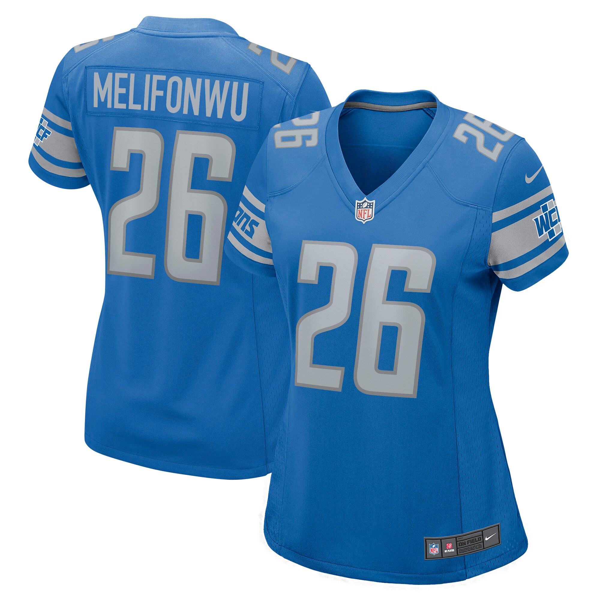 Ifeatu Melifonwu Detroit Lions  Women's Game Jersey - Blue