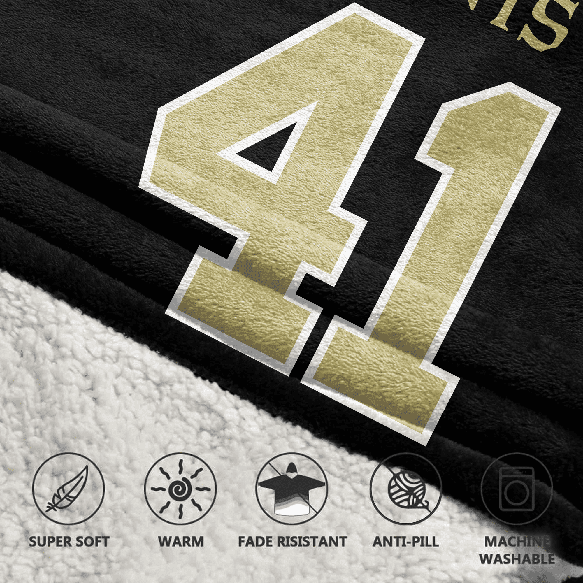 Kid 41 New Orleans Football Unisex Blanket Hoodie