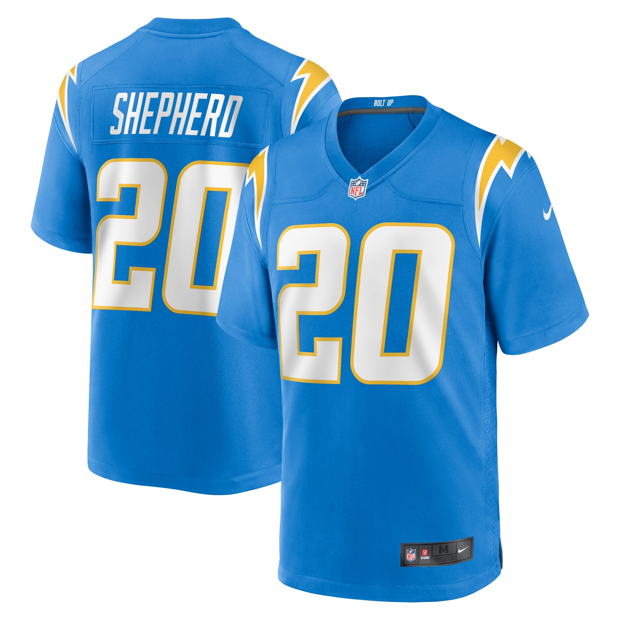 Darrius Shepherd Los Angeles Chargers  Game Jersey - Powder Blue