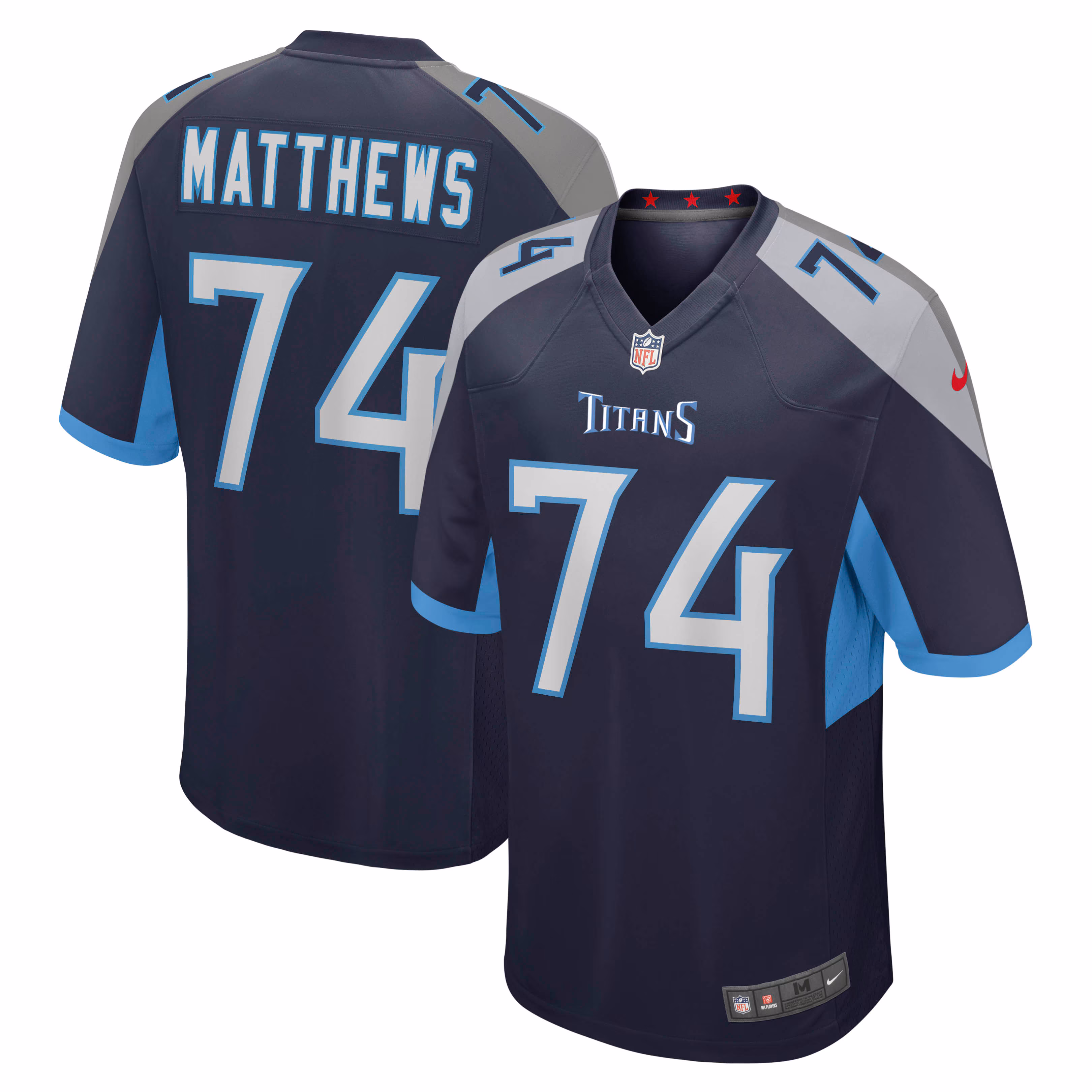 Bruce Matthews Tennessee Titans Oilers Throwback Retired Player Game Jersey - Light Blue