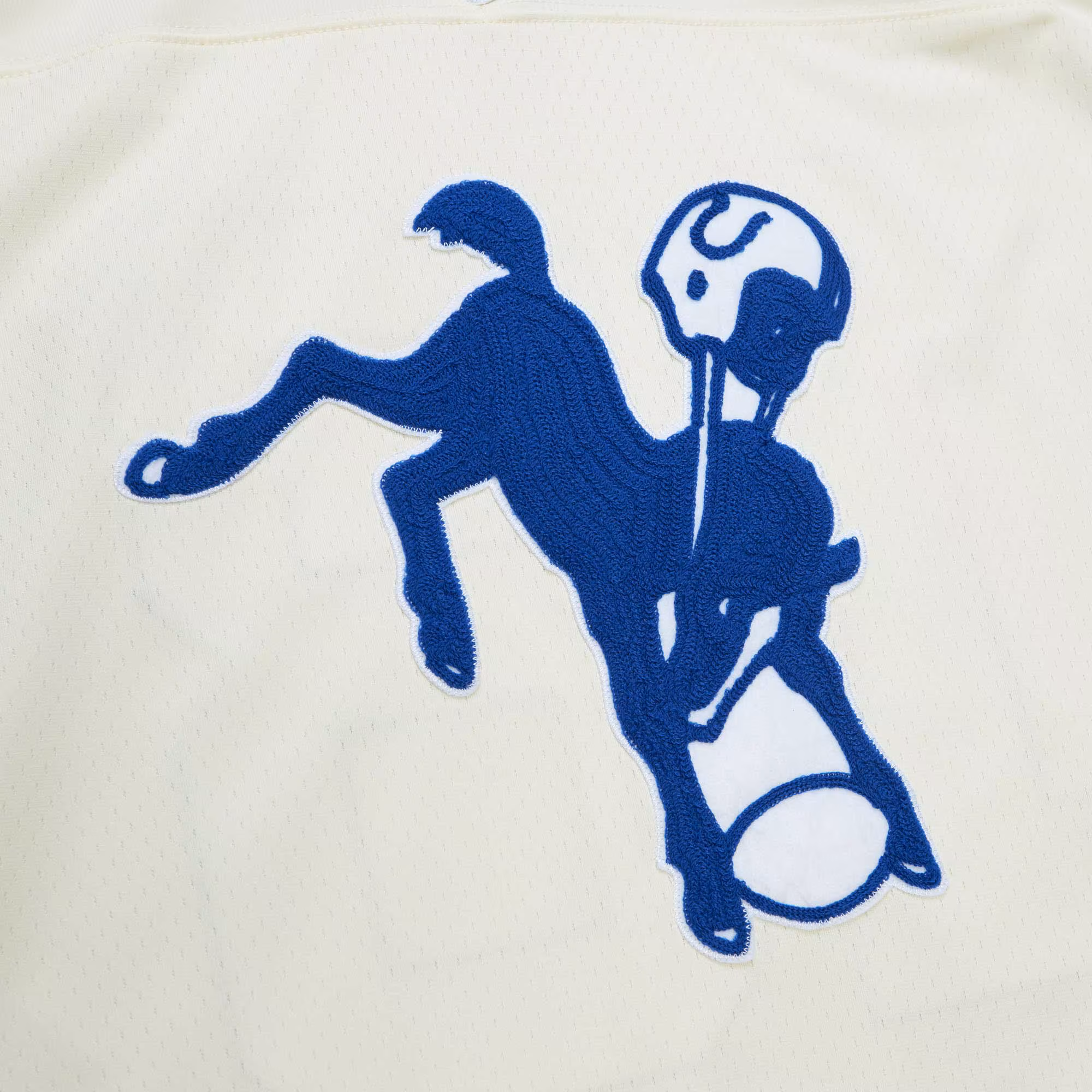 Peyton Manning Indianapolis Colts Chainstitch Legacy Jersey - Cream