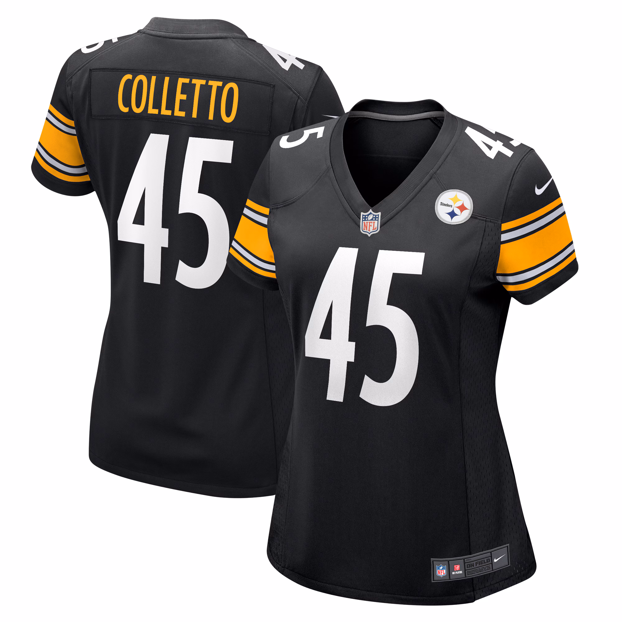 Jack Colletto Pittsburgh Steelers Women's  Game Jersey -  Black