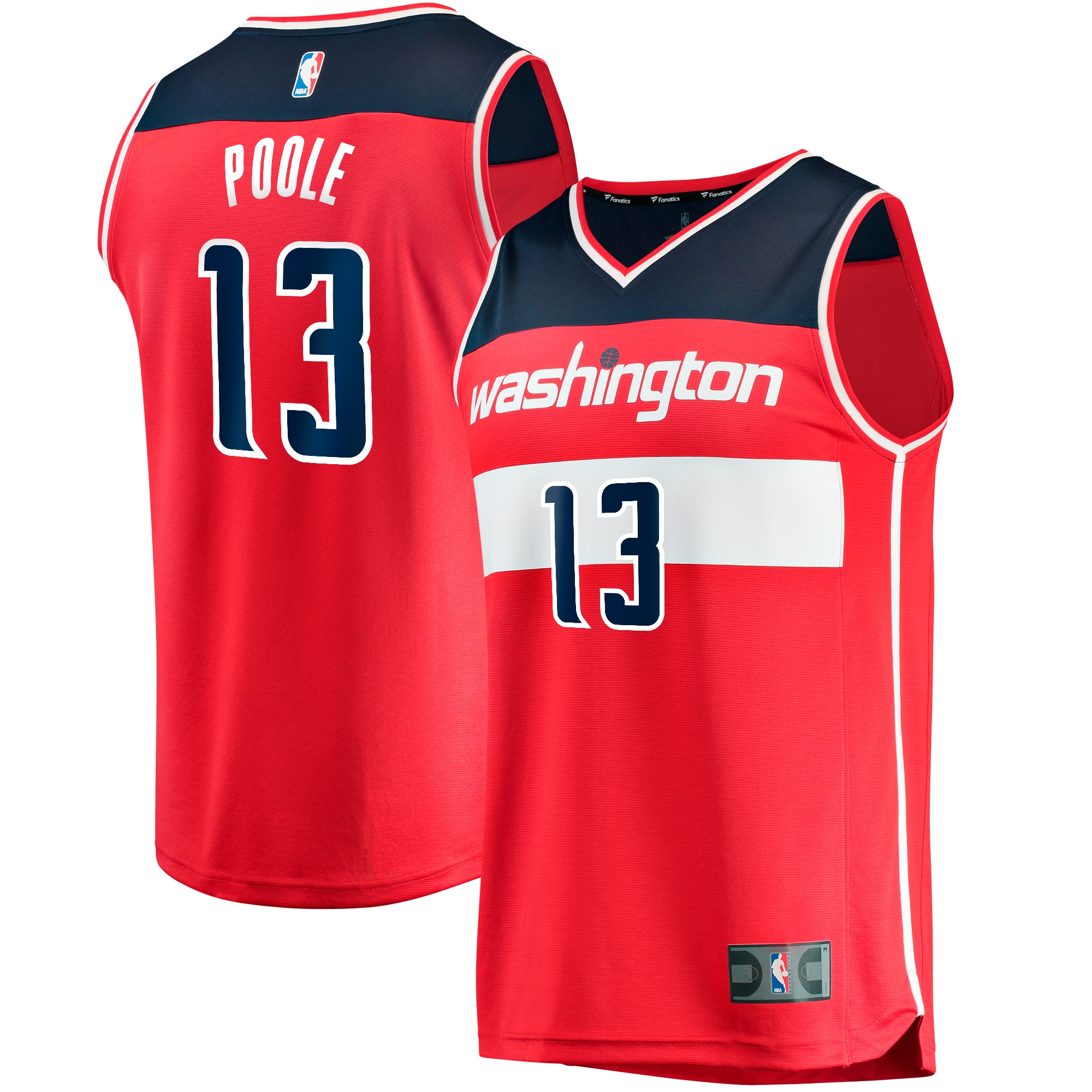Poole Washington Wizards  Fast Break Player Jersey - Icon Edition - Red