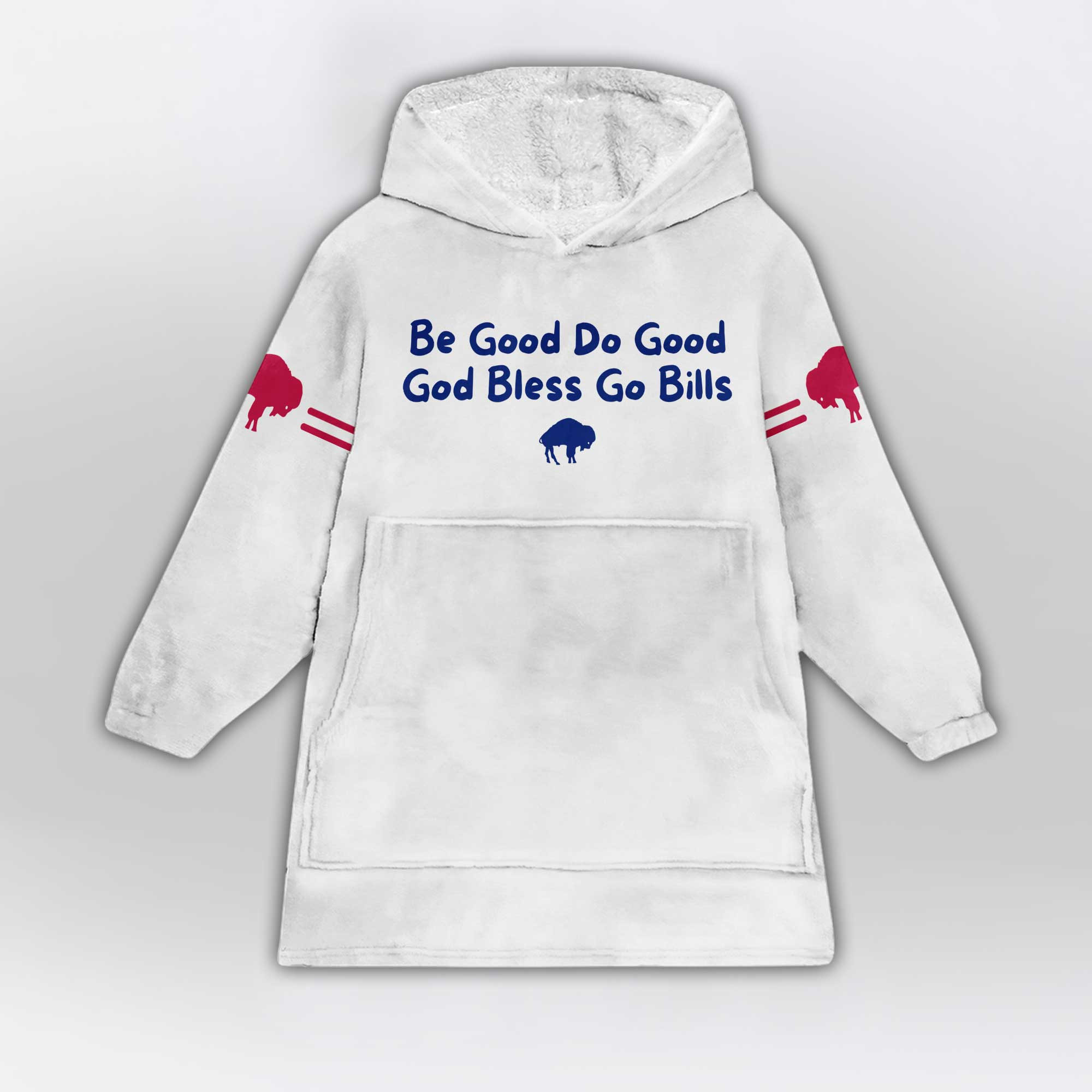 Kid Buffalo Football Unisex Blanket Hoodie