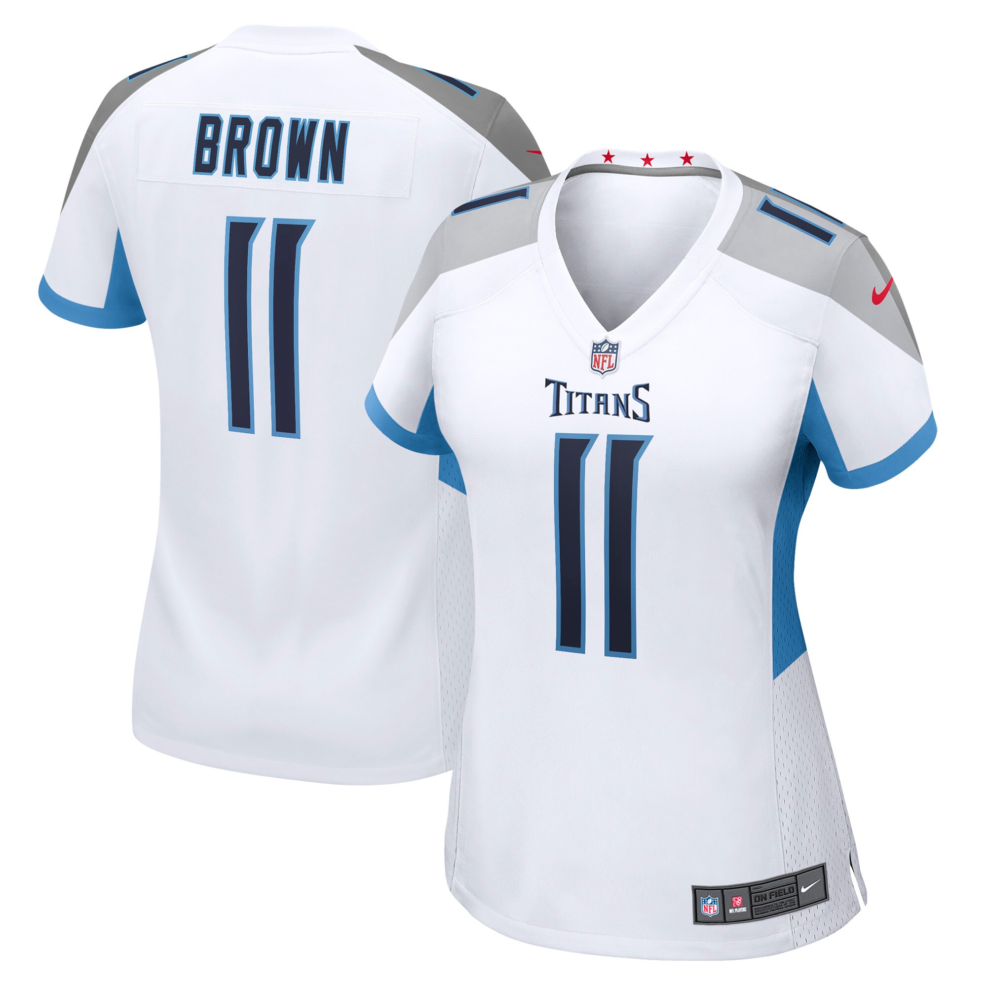 A.J. Brown Tennessee Titans  Women's Game Jersey - White