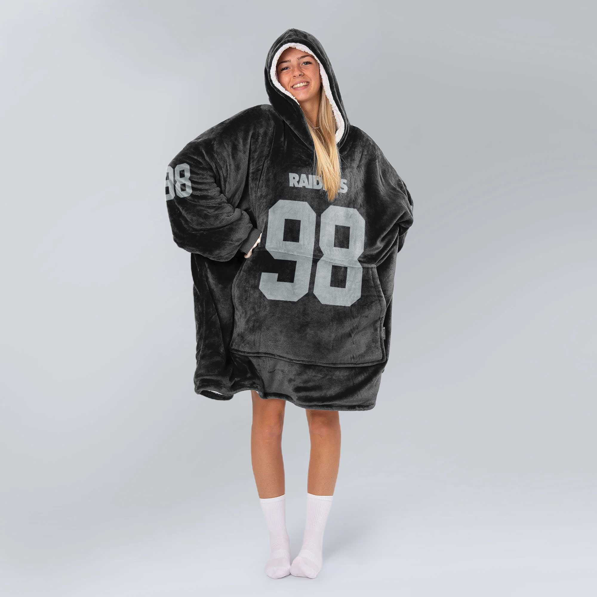 Adult M.C 98 Las Vegas Football Unisex Blanket Hoodie