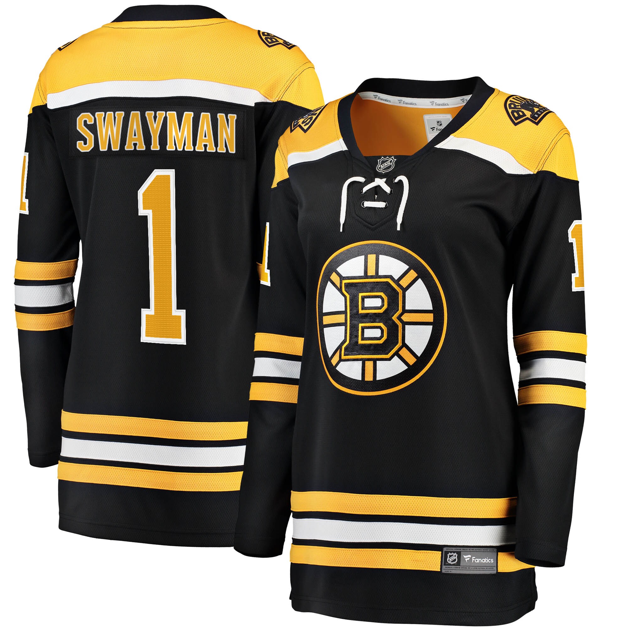 Jeremy Swayman Boston Bruins Women's 2017/18 Home Breakaway Jersey - Black