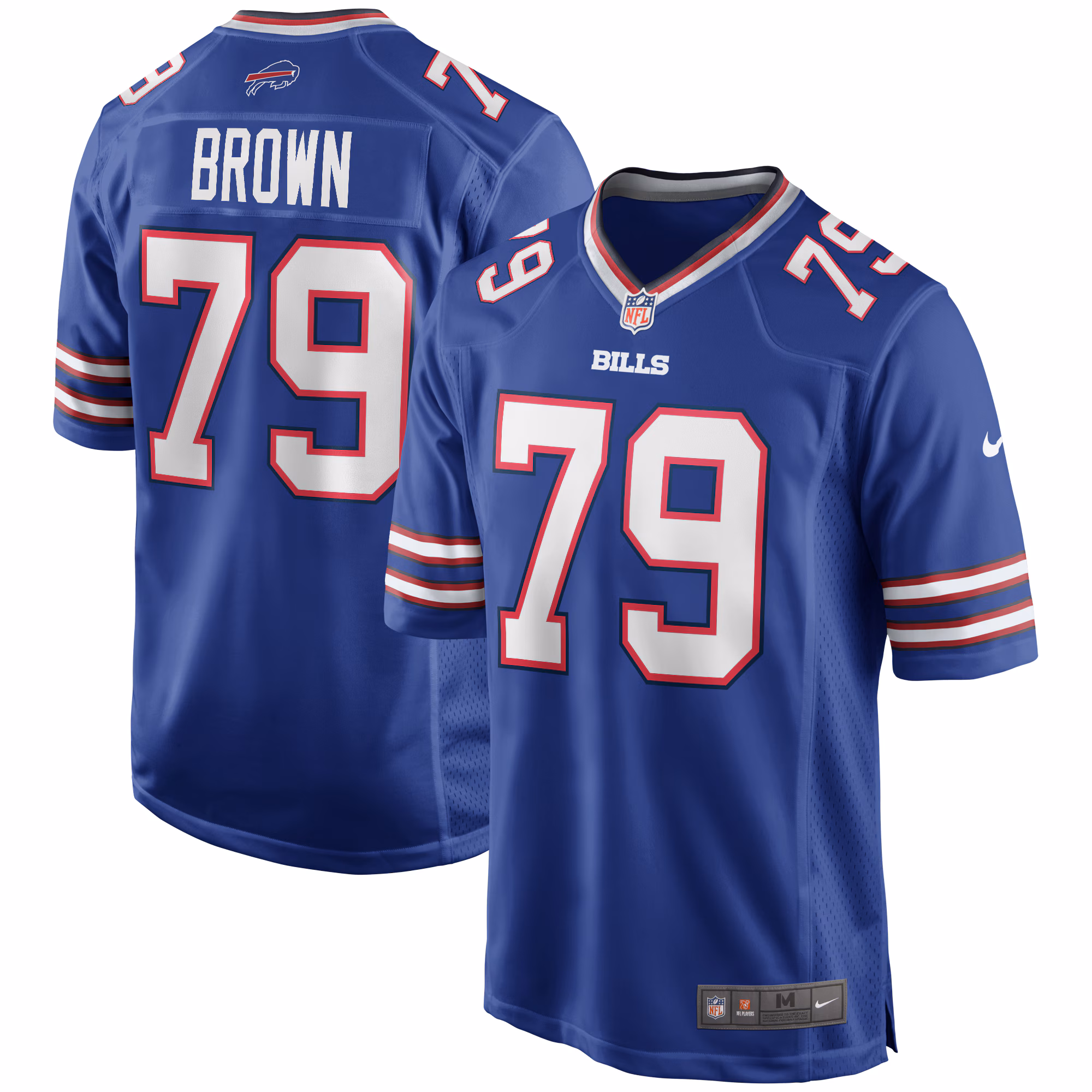 Ruben Brown Buffalo Bills Game Retired Player Jersey - Royal