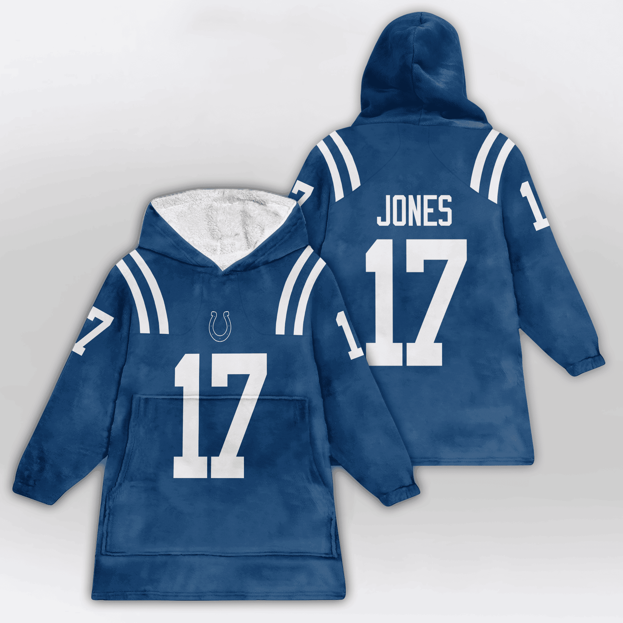 Adult 17 Indianapolis Football Unisex Blanket Hoodie