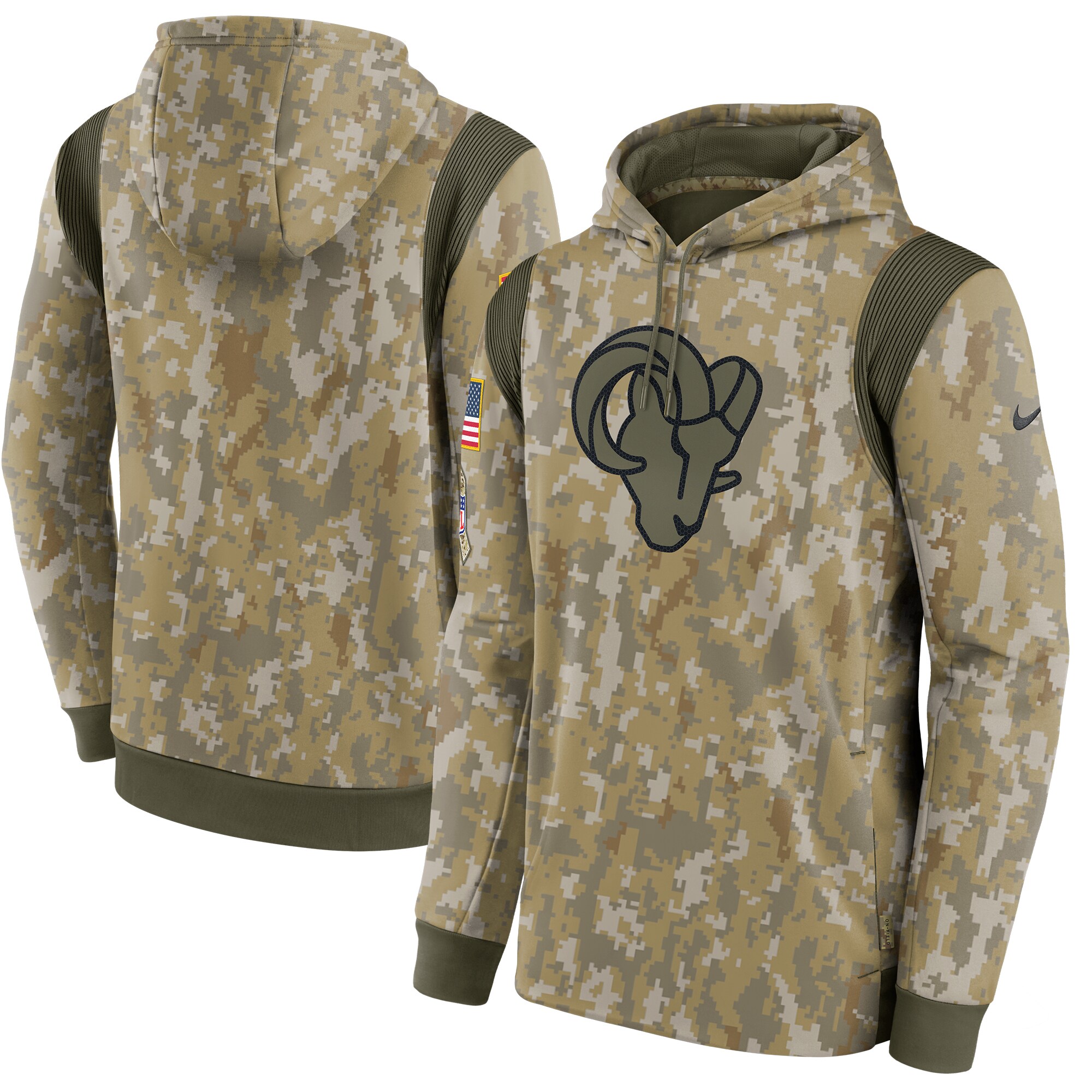 Los Angeles Rams Salute To Service Therma Performance Pullover Hoodie - Camo