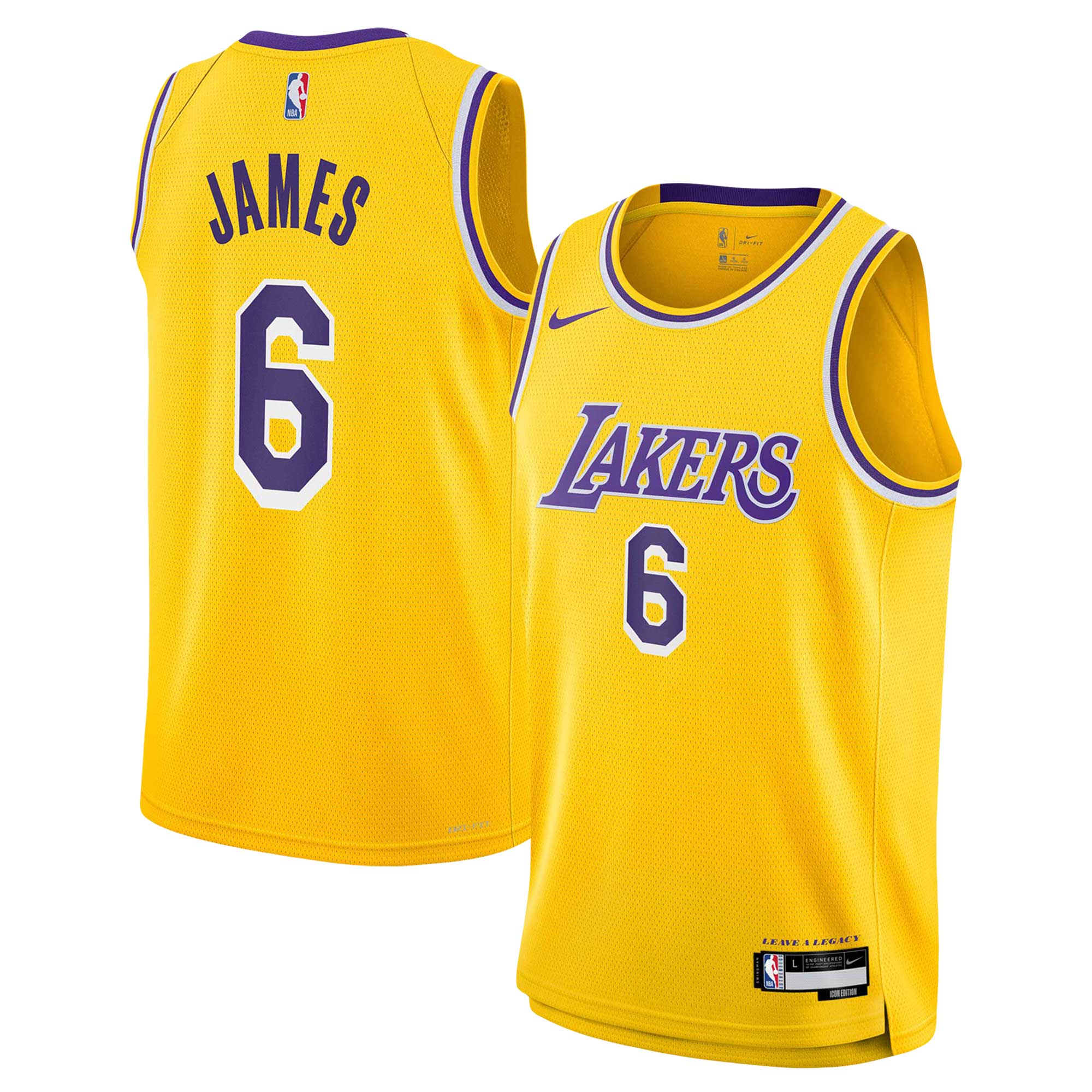 LeBron James Los Angeles Lakers Youth Swingman Jersey - Icon Edition - Gold