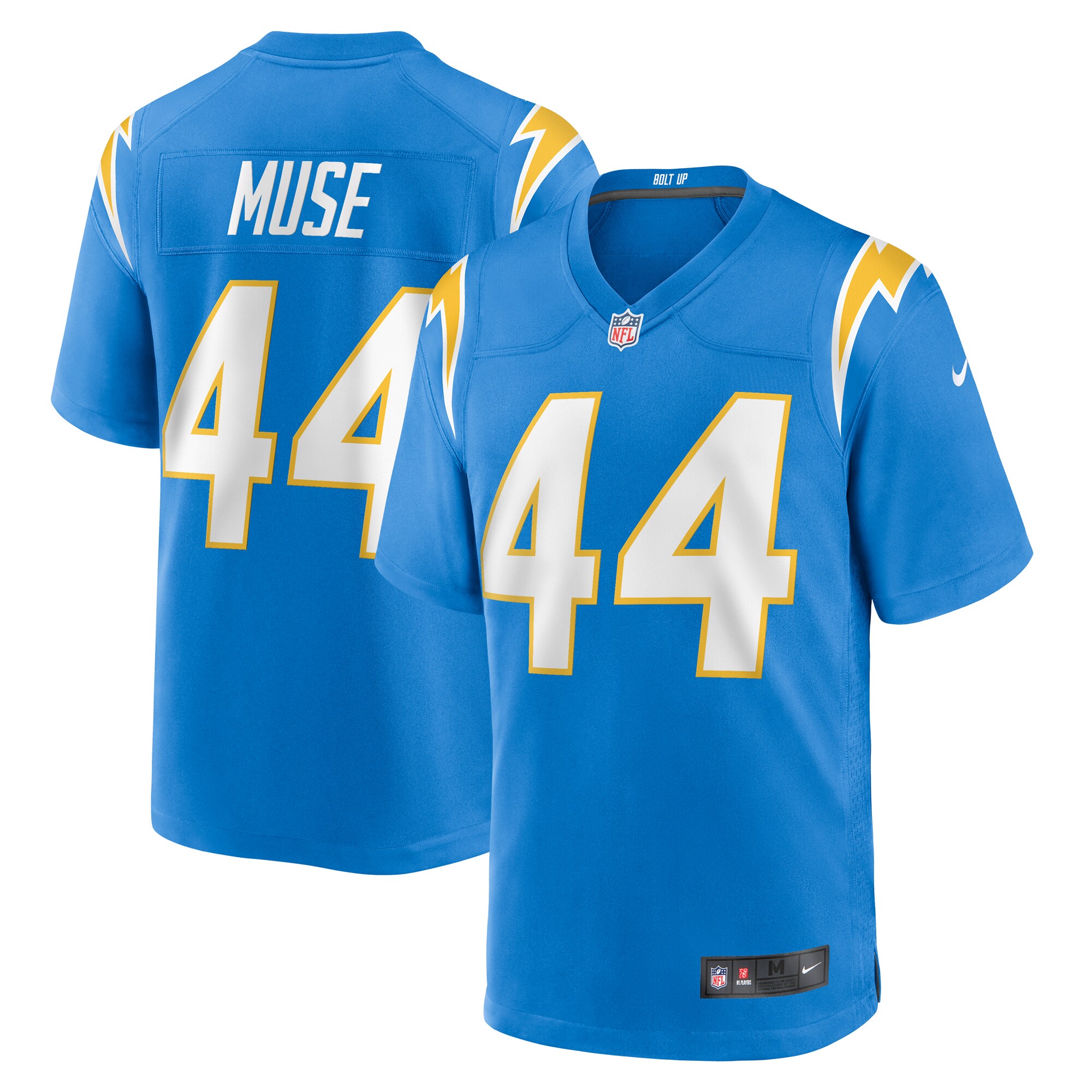 Tanner Muse Los Angeles Chargers Team Game Jersey -  Powder Blue
