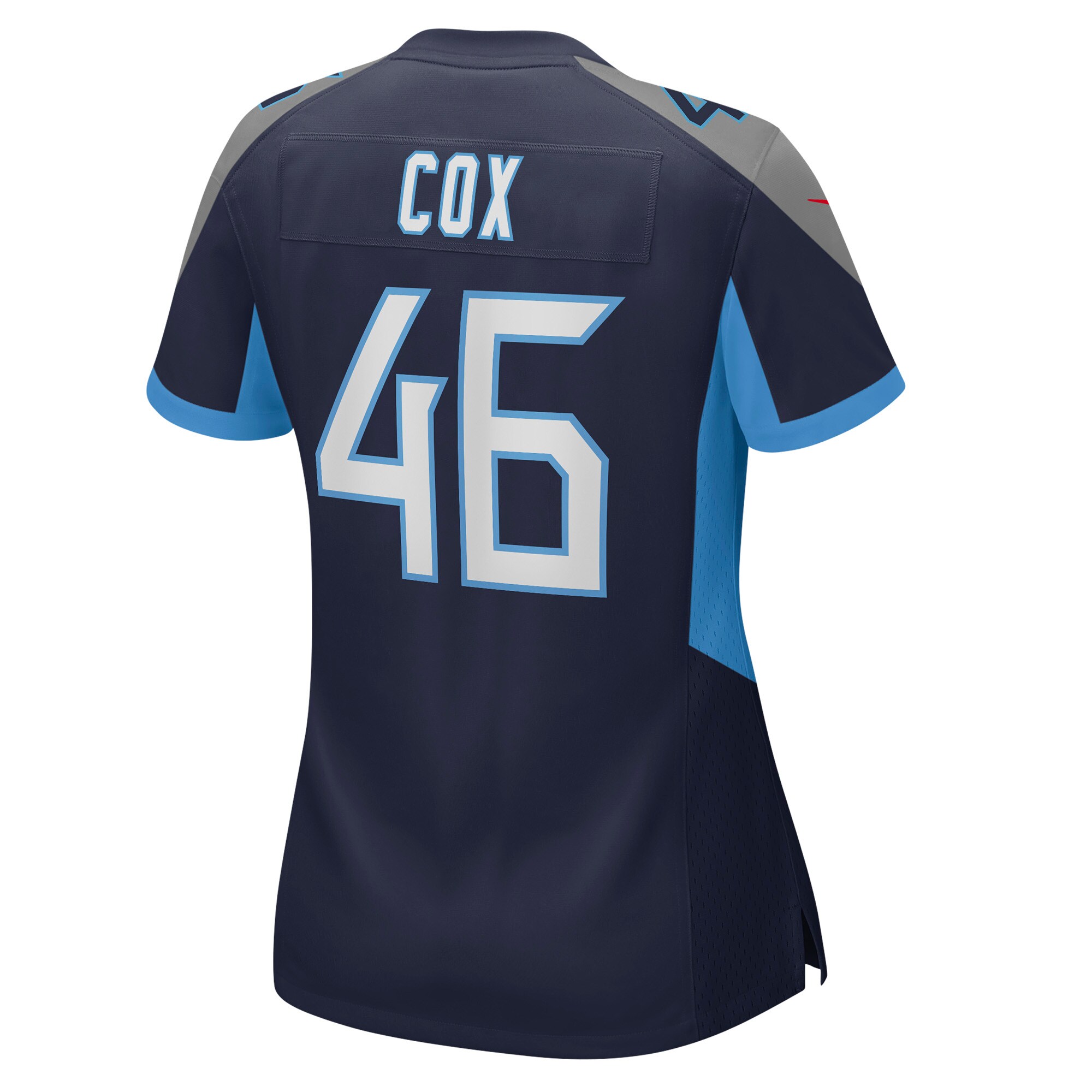 Morgan Cox Tennessee Titans  Women's Game Jersey - Navy