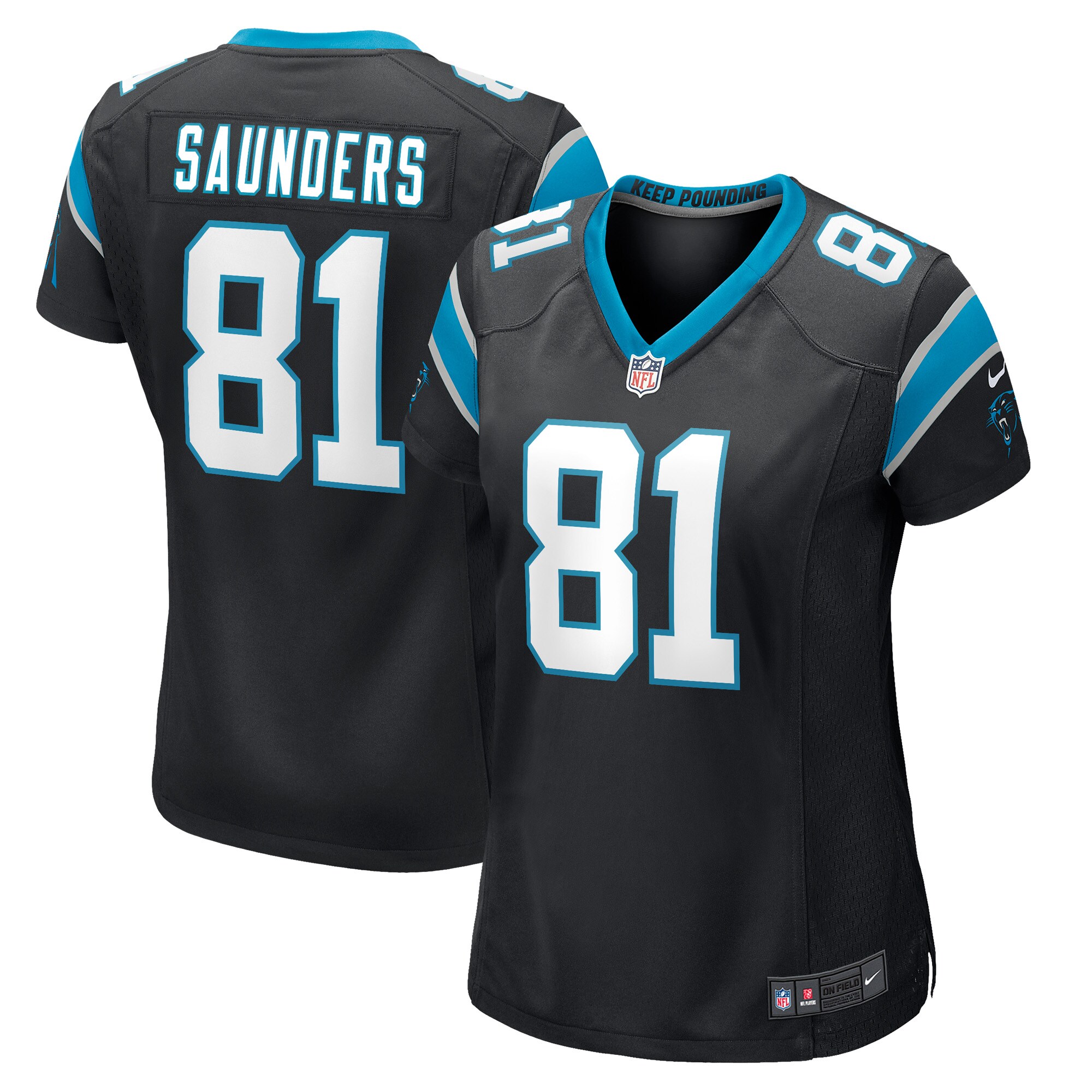 CJ Saunders Carolina Panthers  Women's Game Player Jersey - Black