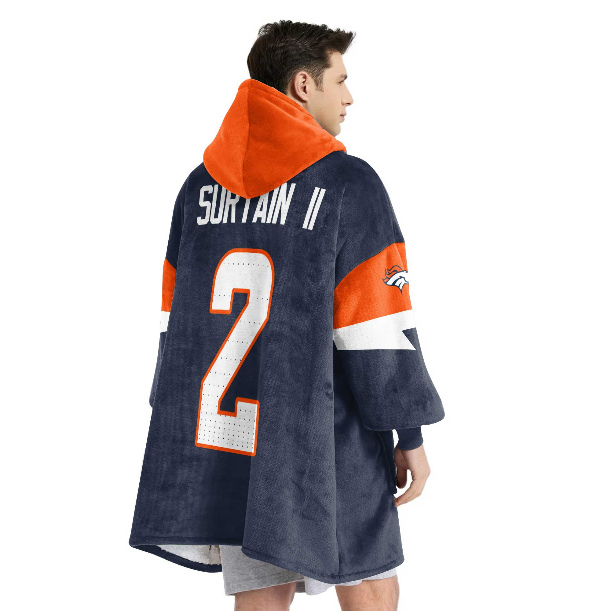 Adult P.S 2 Captain Denver Football Unisex Blanket Hoodie