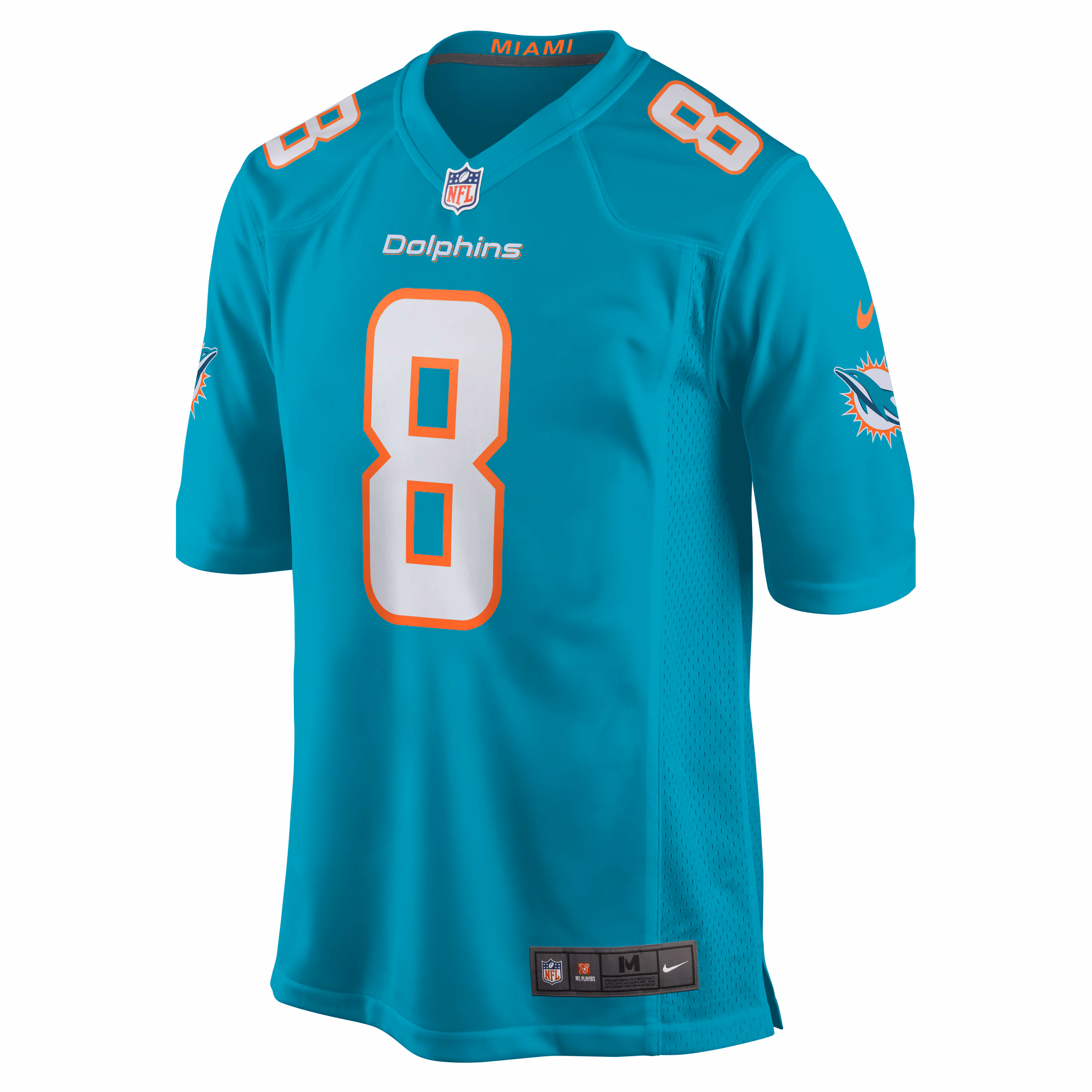 Jevon Holland Miami Dolphins Game Player Jersey - Aqua