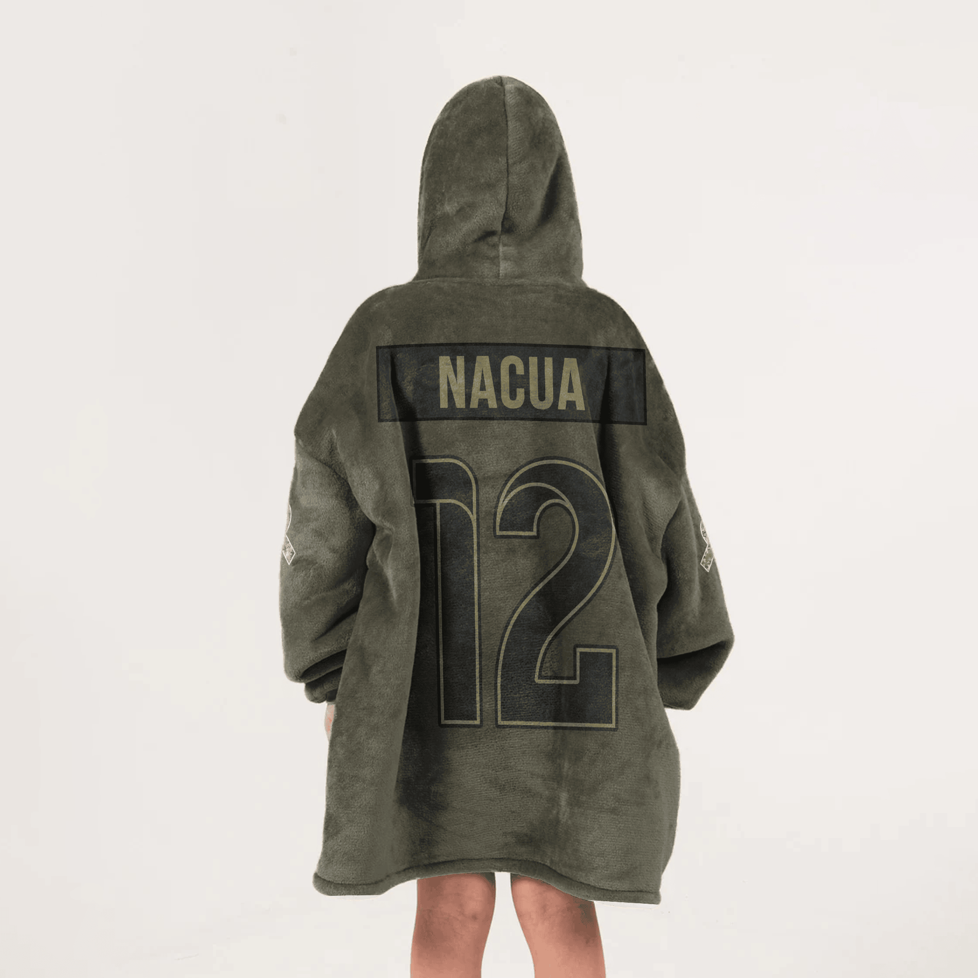 Kid P.N 12 Los Angeles Football Blanket Hoodie – Olive Salute to Service