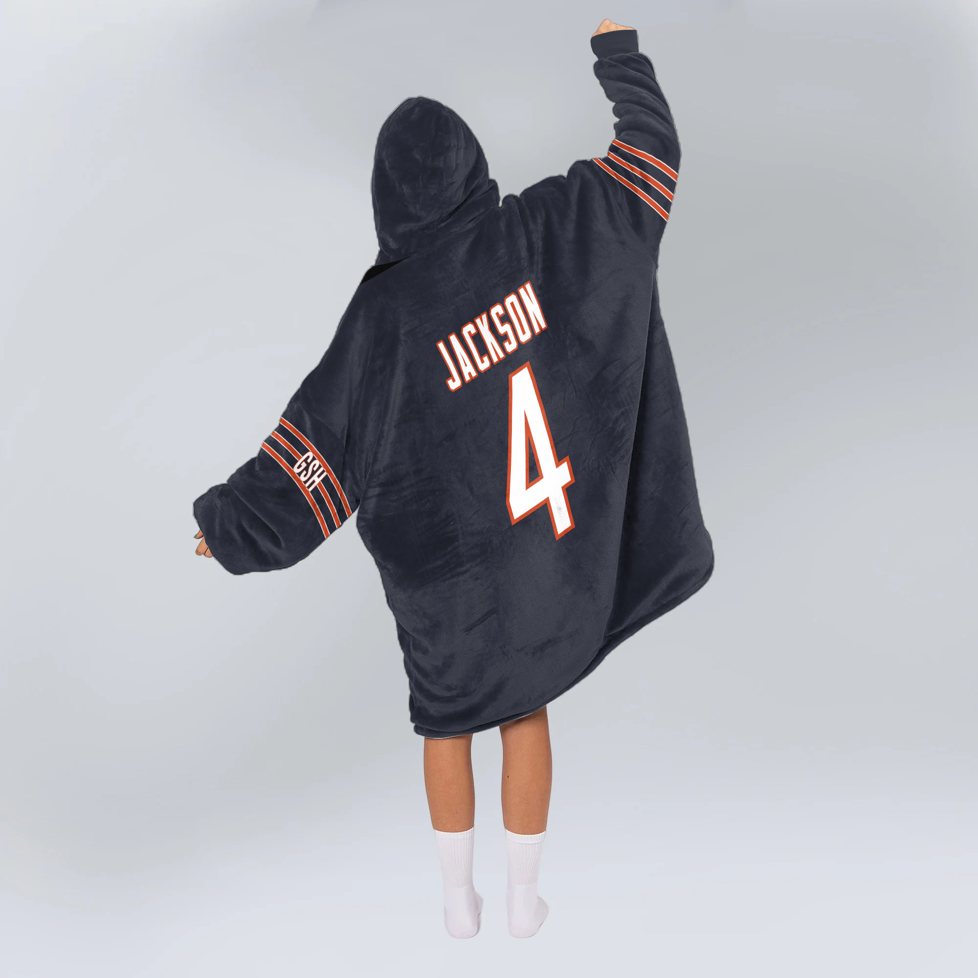 Adult 4 Chicago Football Unisex Blanket Hoodie
