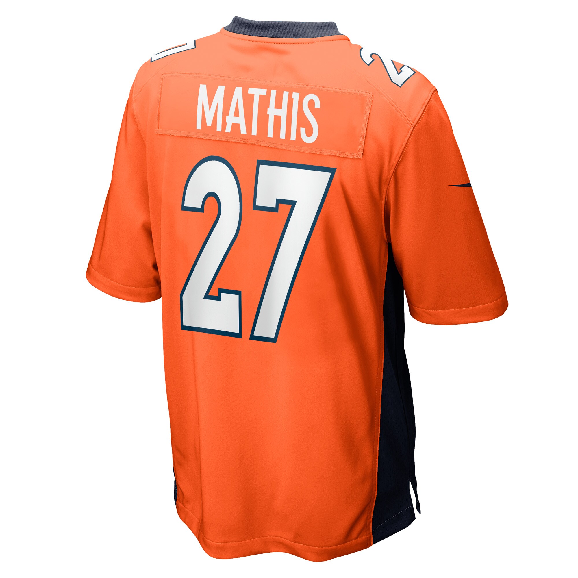Damarri Mathis Denver Broncos  Game Player Jersey - Orange